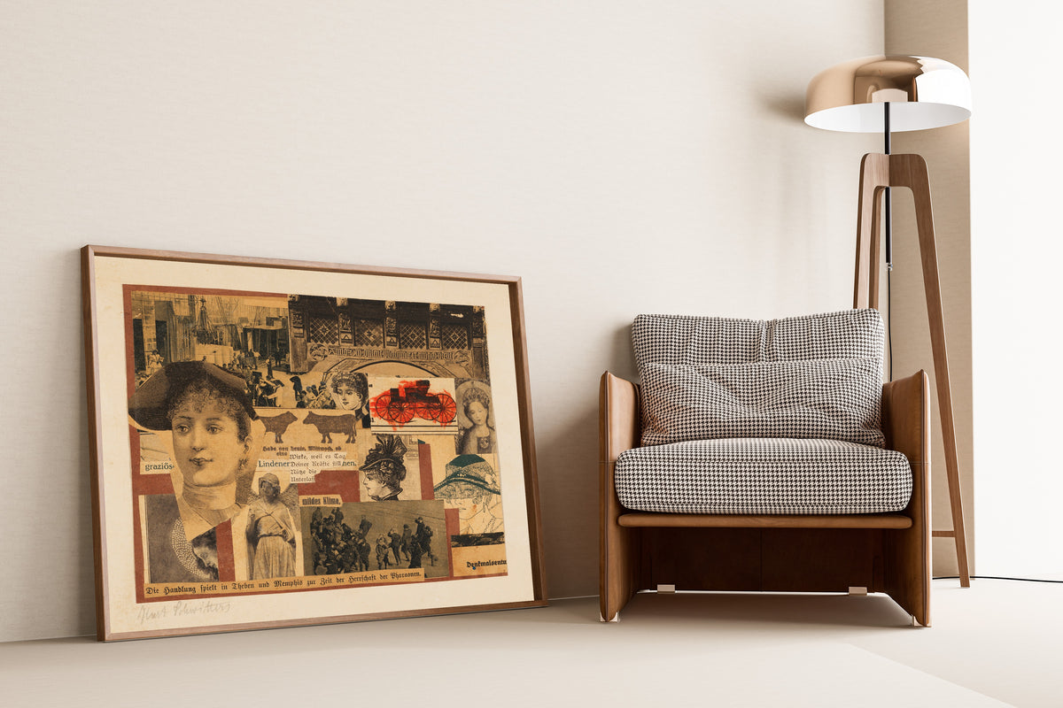 Kurt Schwitters — Ohne Titel (Die Handlung spielt in Theben) | Fine Art Print - 9ArtPrints