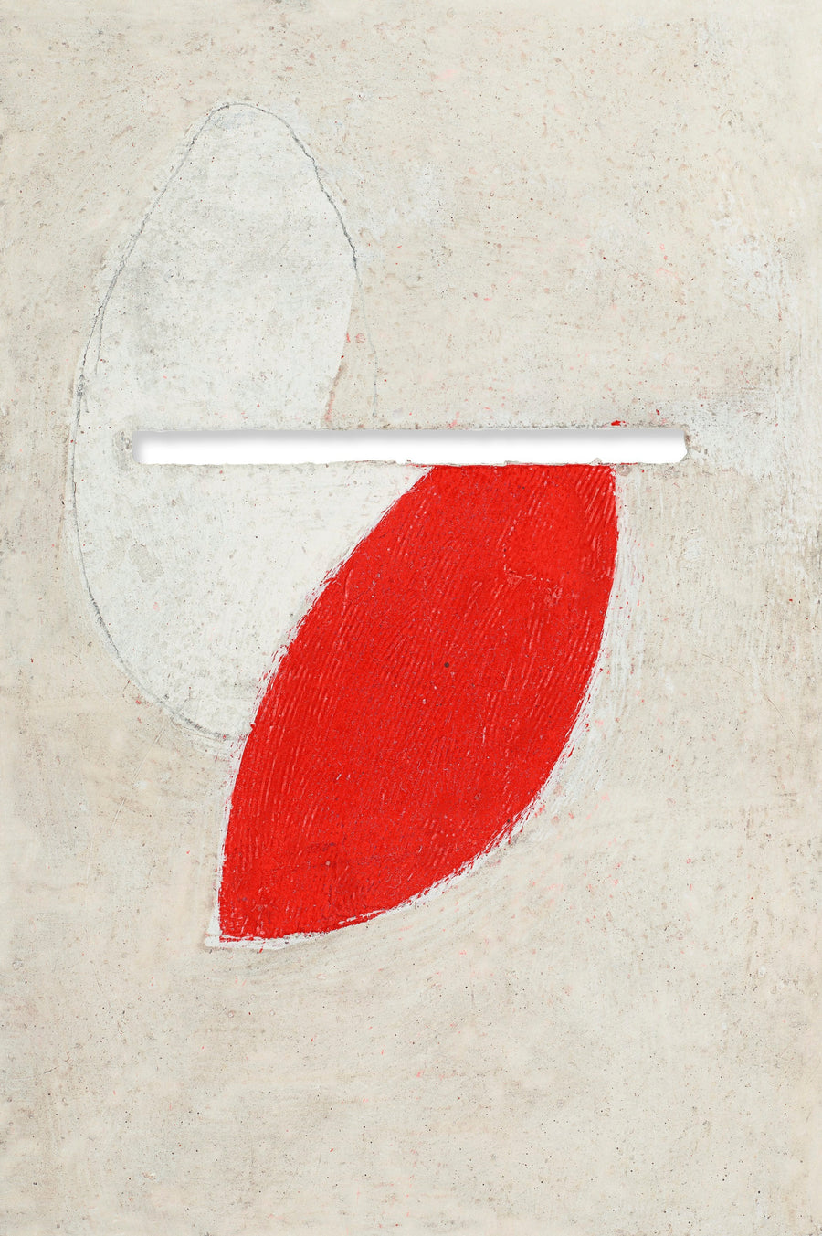 Kurt Schwitters — Ohne Titel (Mit Schlitz) | Fine Art Print shown to scale on a wall above a sofa