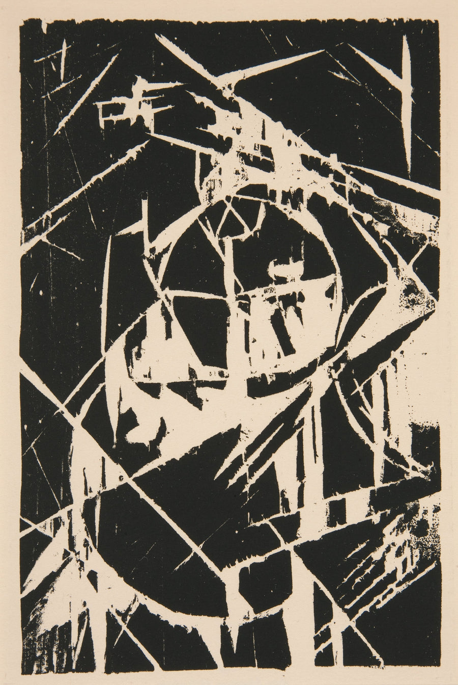 Kurt Schwitters — Plate XII from Das Kestnerbuch | Fine Art Print shown to scale on a wall above a sofa