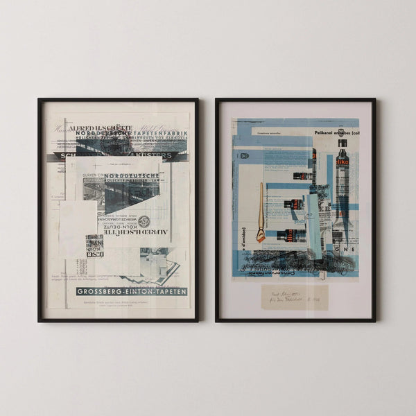 Kurt Schwitters — Statement Duo | Neutral Constructivist Art Print