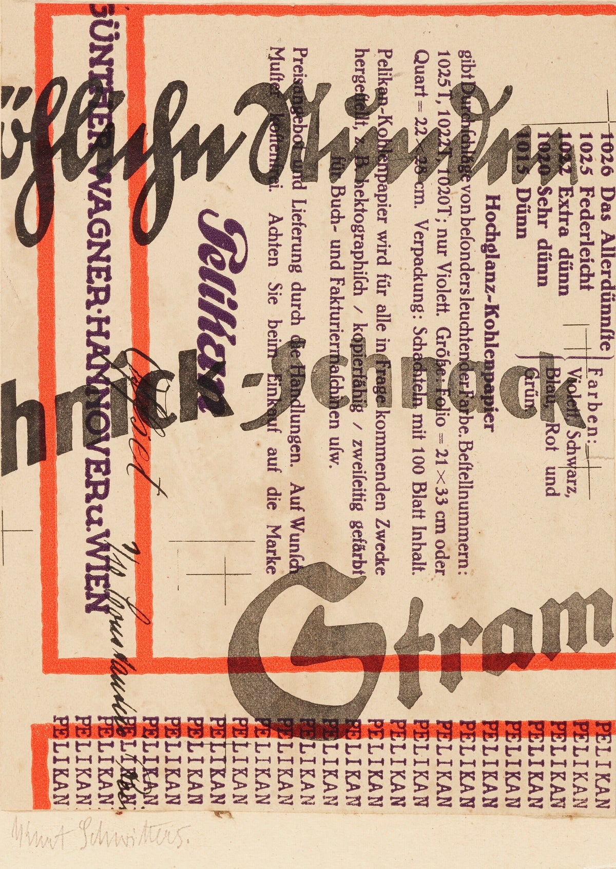 Kurt Schwitters — Schnack (Pelikan) | Fine Art Print - 9ArtPrints