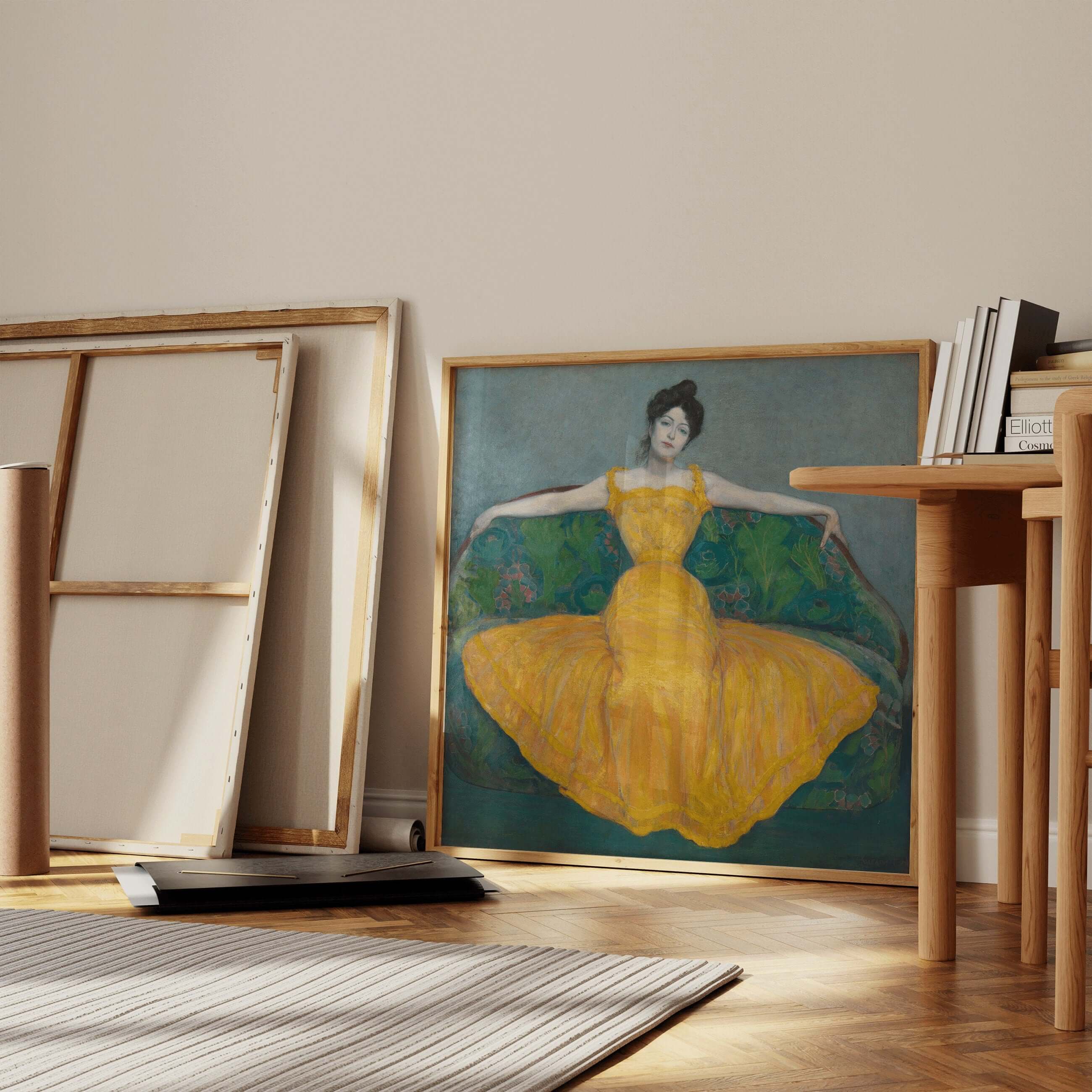 Kurzweil - Woman in Yellow | Famous Art Print (available framed or unframed) - 9ArtPrints