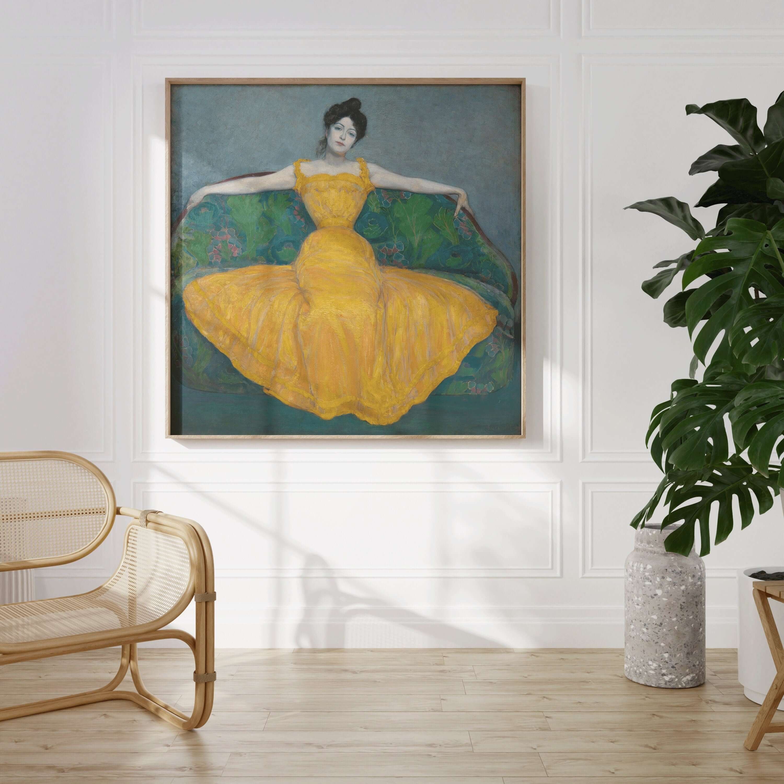 Kurzweil - Woman in Yellow | Famous Art Print (available framed or unframed) - 9ArtPrints