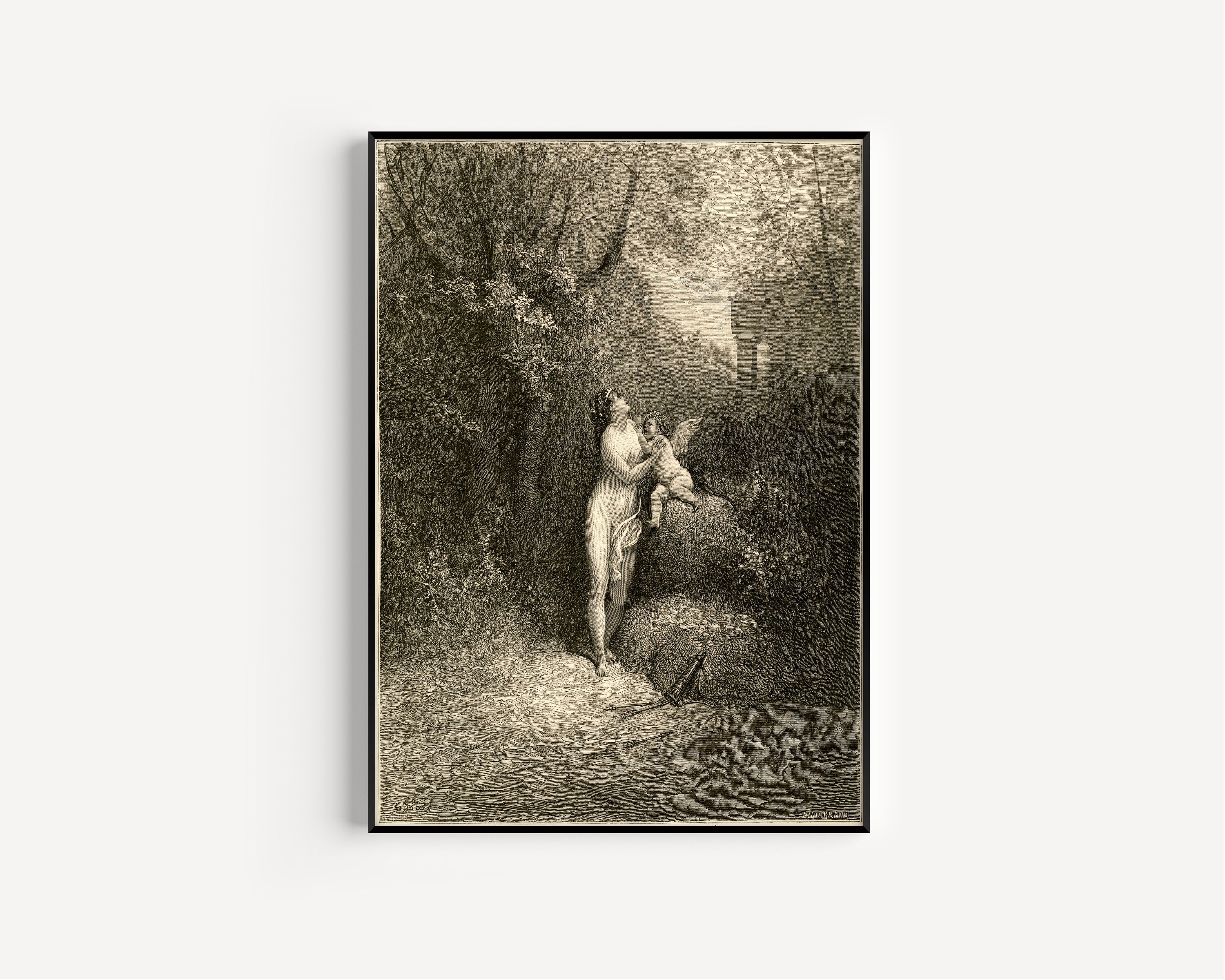 Gustave Doré — Love and Folly (L’Amour et la folie) | Engraving Print