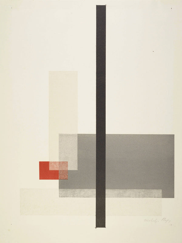 László Moholy-Nagy — Bauhaus Poster | Red & Grey Constructivist Print
