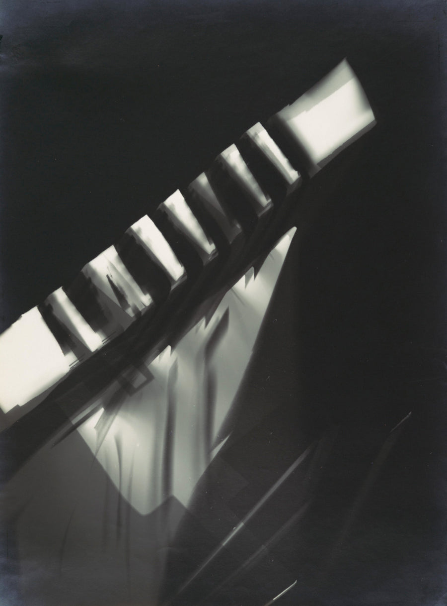 László Moholy-Nagy — Fotogramm (1925–1928) | Fine Art Print shown to scale on a wall above a sofa