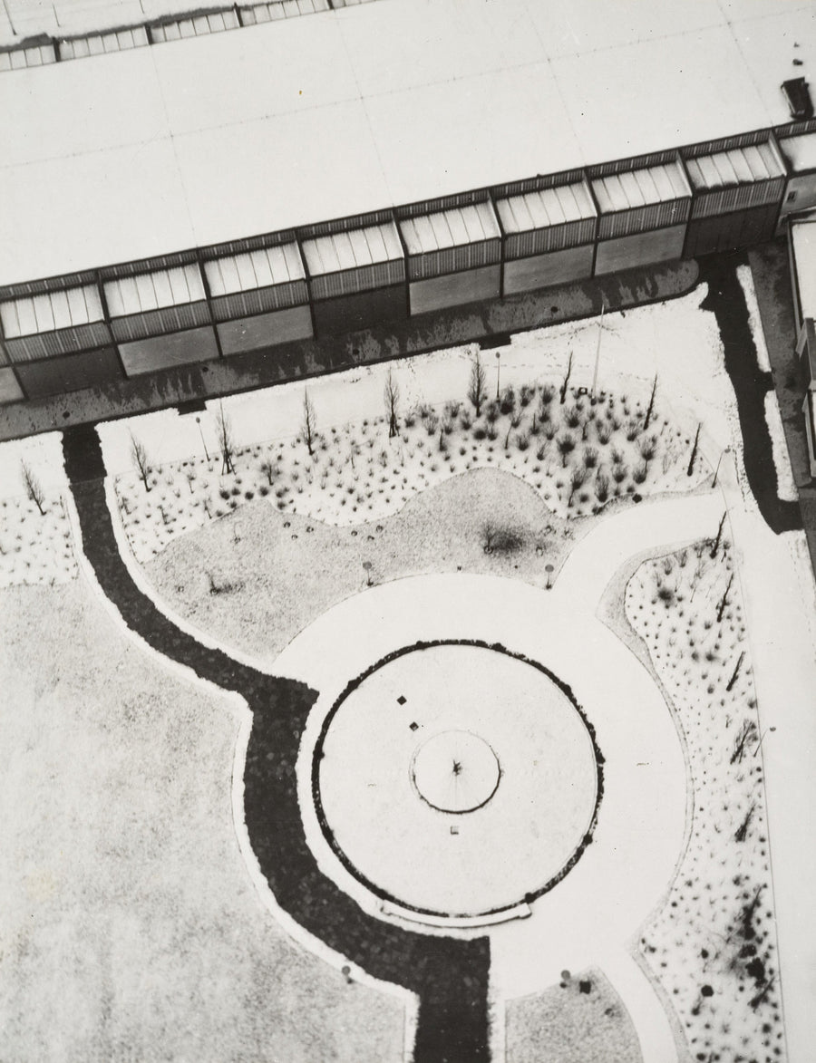 László Moholy-Nagy — From the Radio Tower, Berlin | Fine Art Print shown to scale on a wall above a sofa
