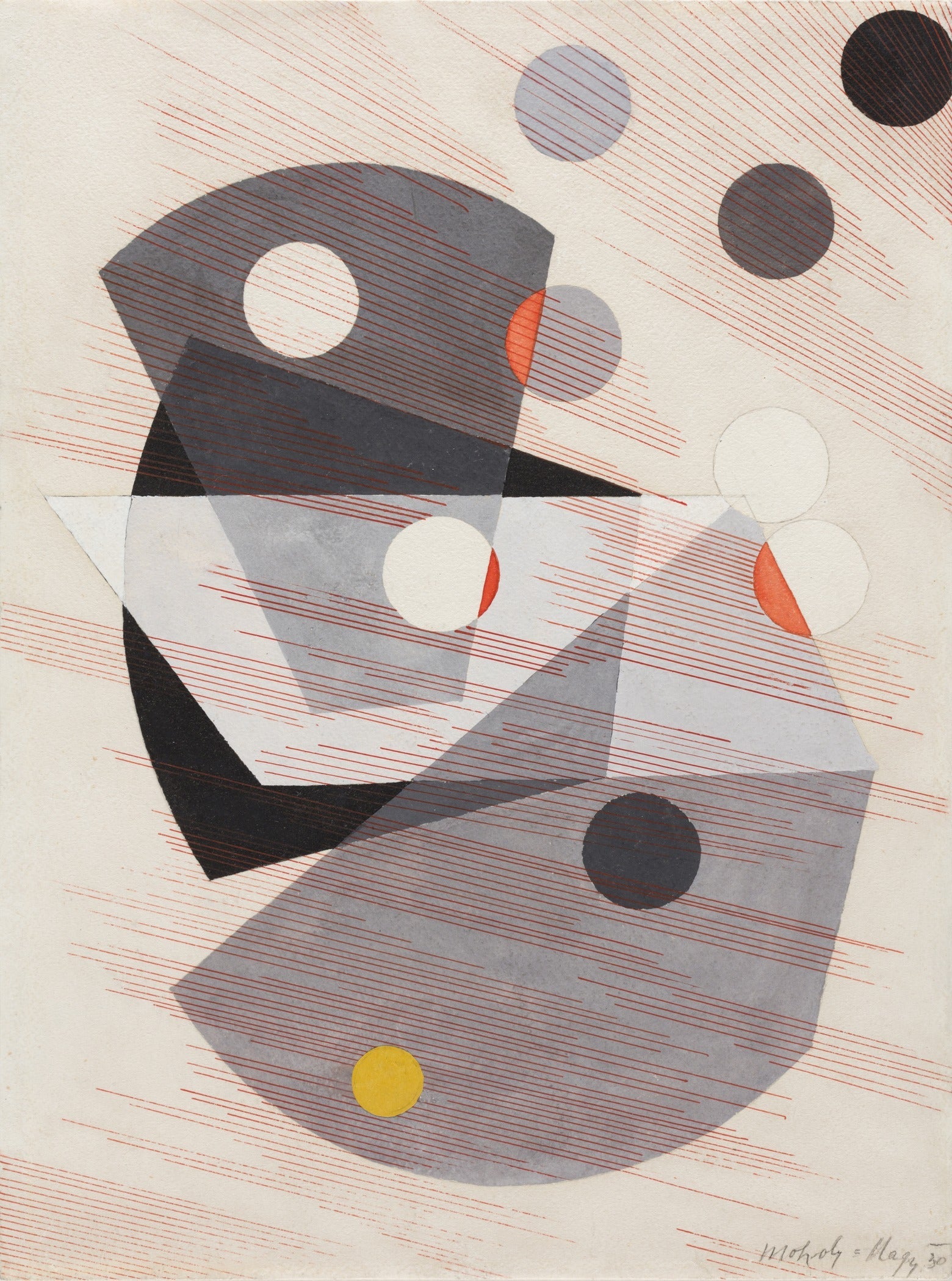 László Moholy-Nagy — Grey Overlappings | Bauhaus Abstract Fine Art Print - 9ArtPrints