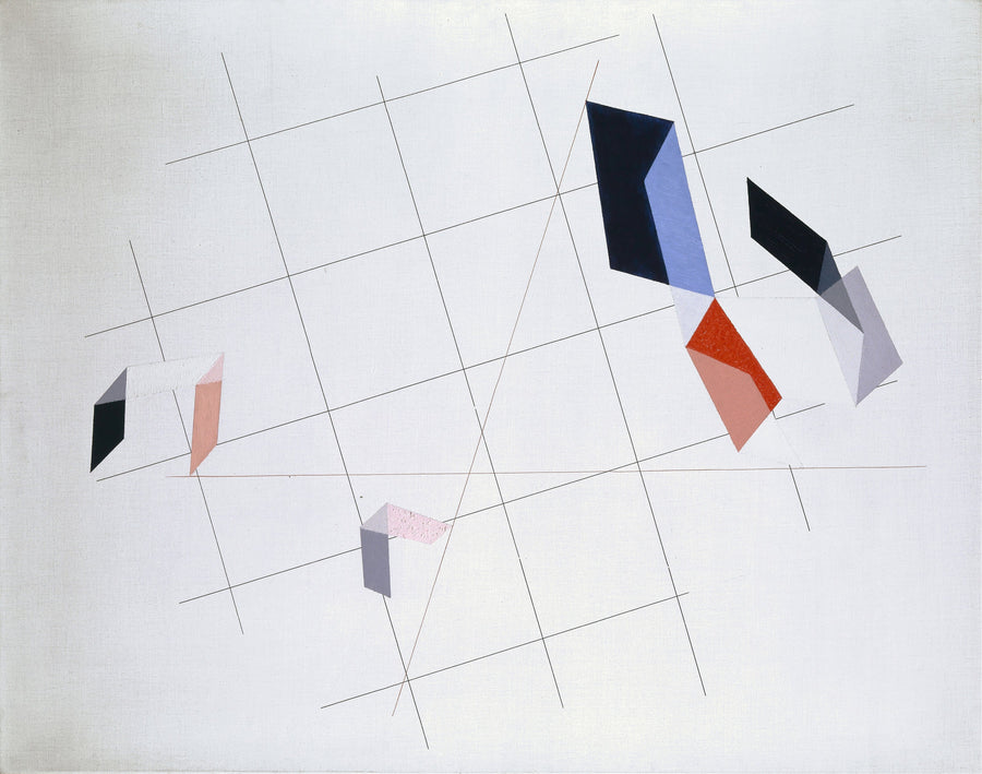 László Moholy-Nagy — L IV | Fine Art Print shown to scale on a wall above a sofa