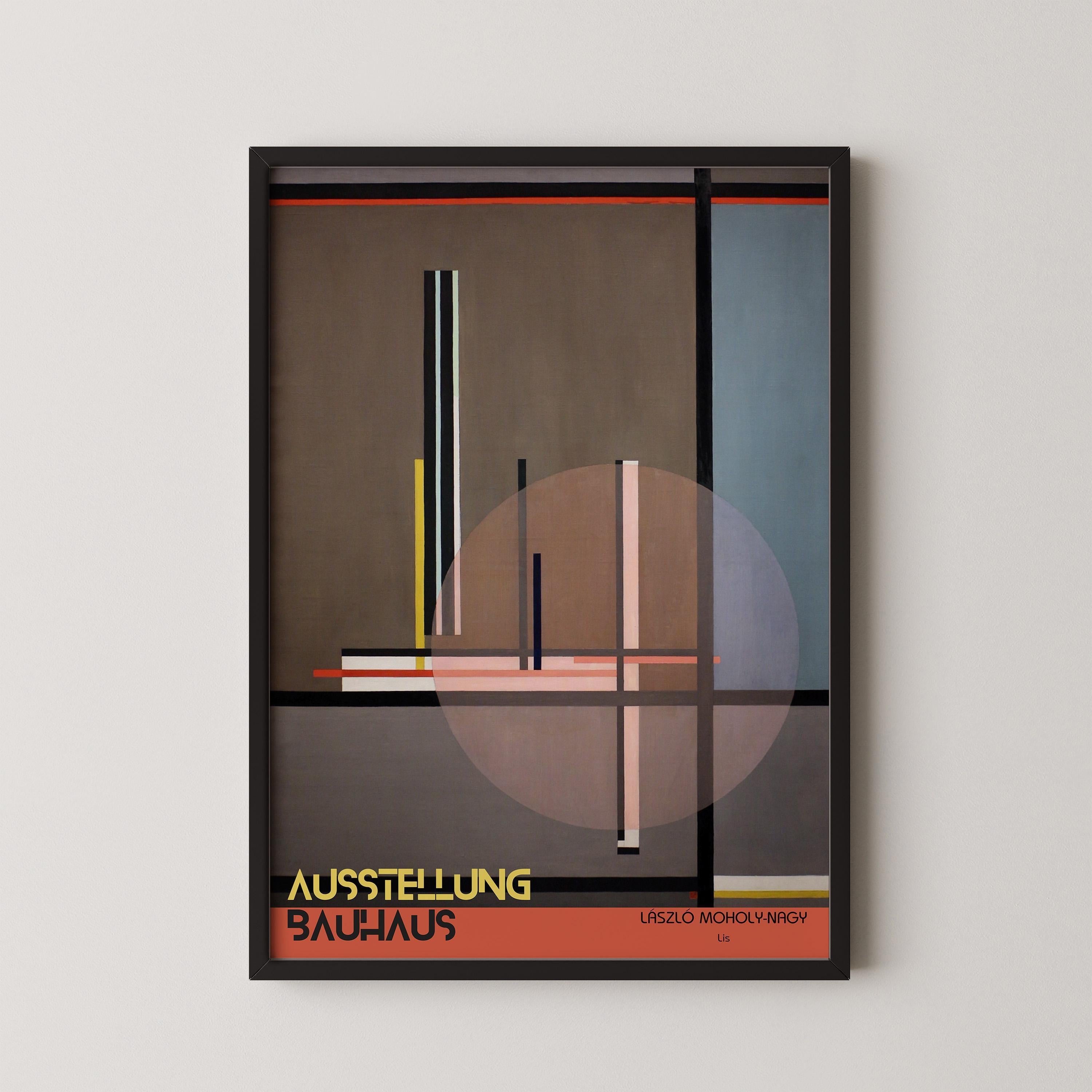 László Moholy - Nagy - Lis (1922) PREMIUM GICLÉE PRINT | Vintage Bauhaus Exhibition Poster (available handframed or unframed) - 9ArtPrints