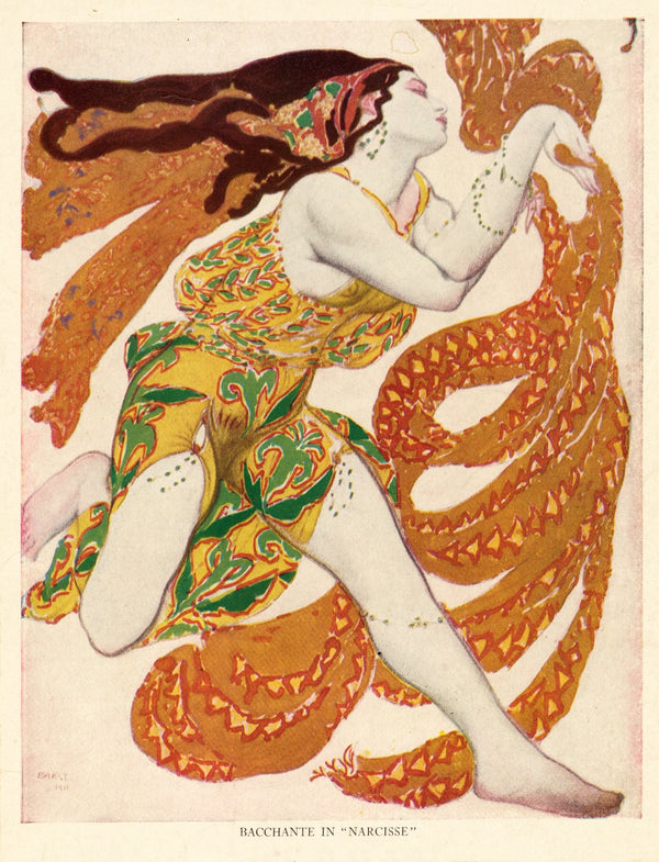 Léon Bakst — Bacchante in Narcisse | Ballets Russes Costume Design Print