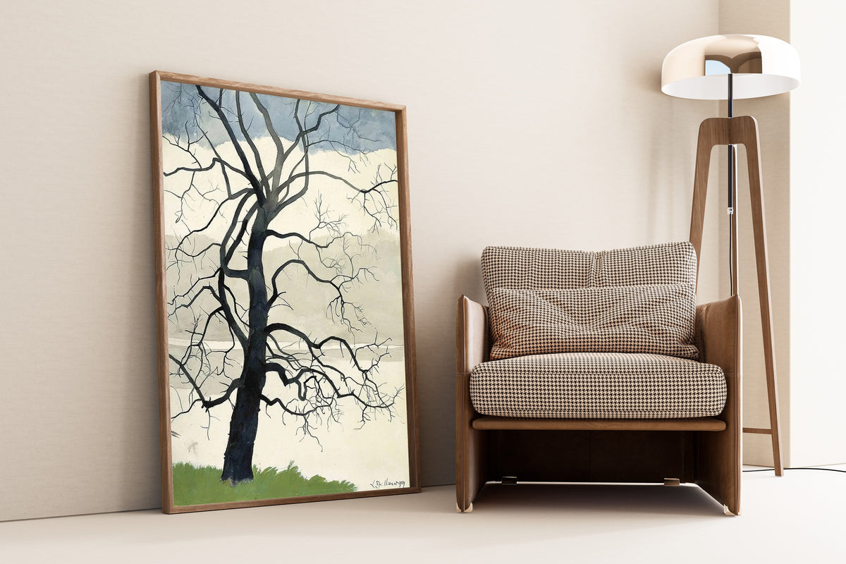 Léon Spilliaert — Arbre solitaire au bord de l'étang | Symbolist Art Print