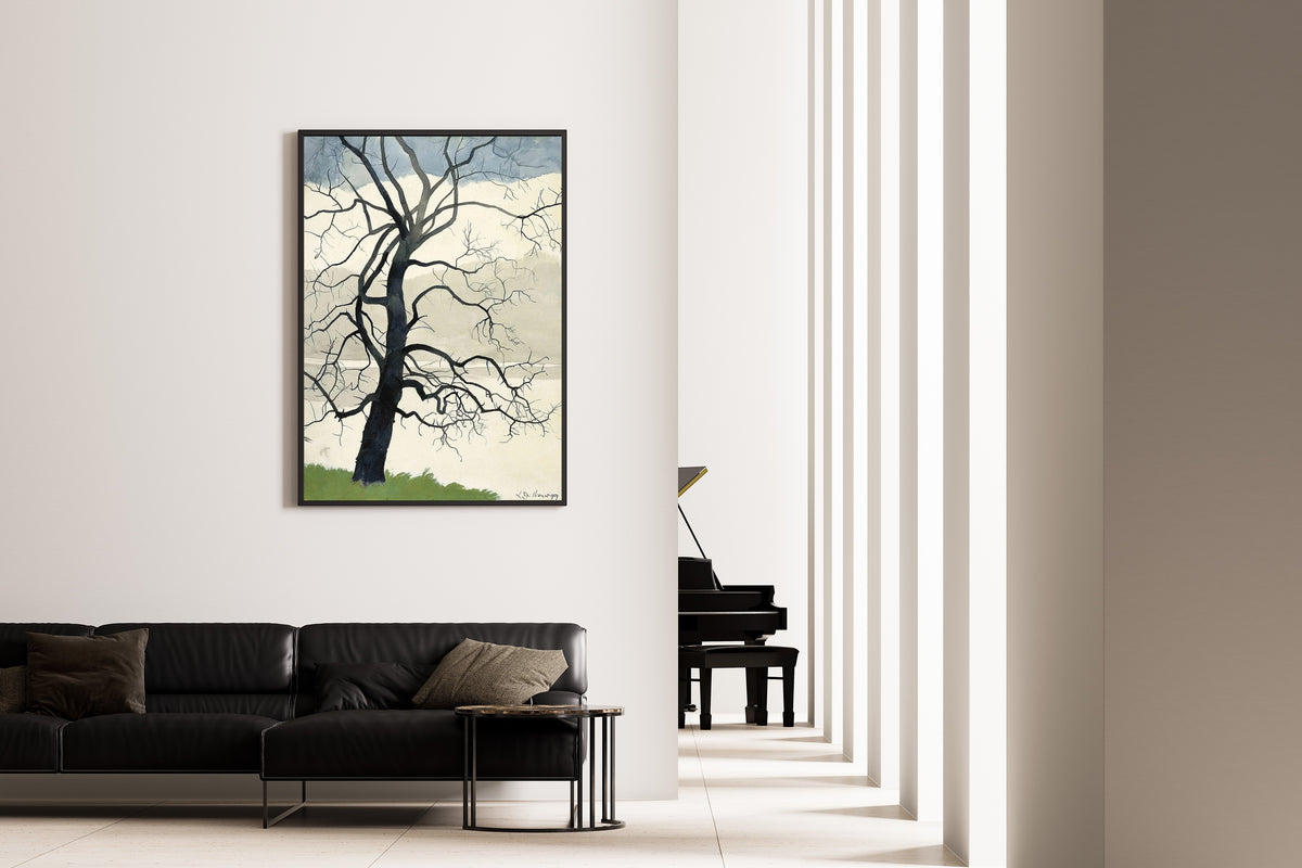 Léon Spilliaert — Arbre solitaire au bord de l'étang | Symbolist Art Print