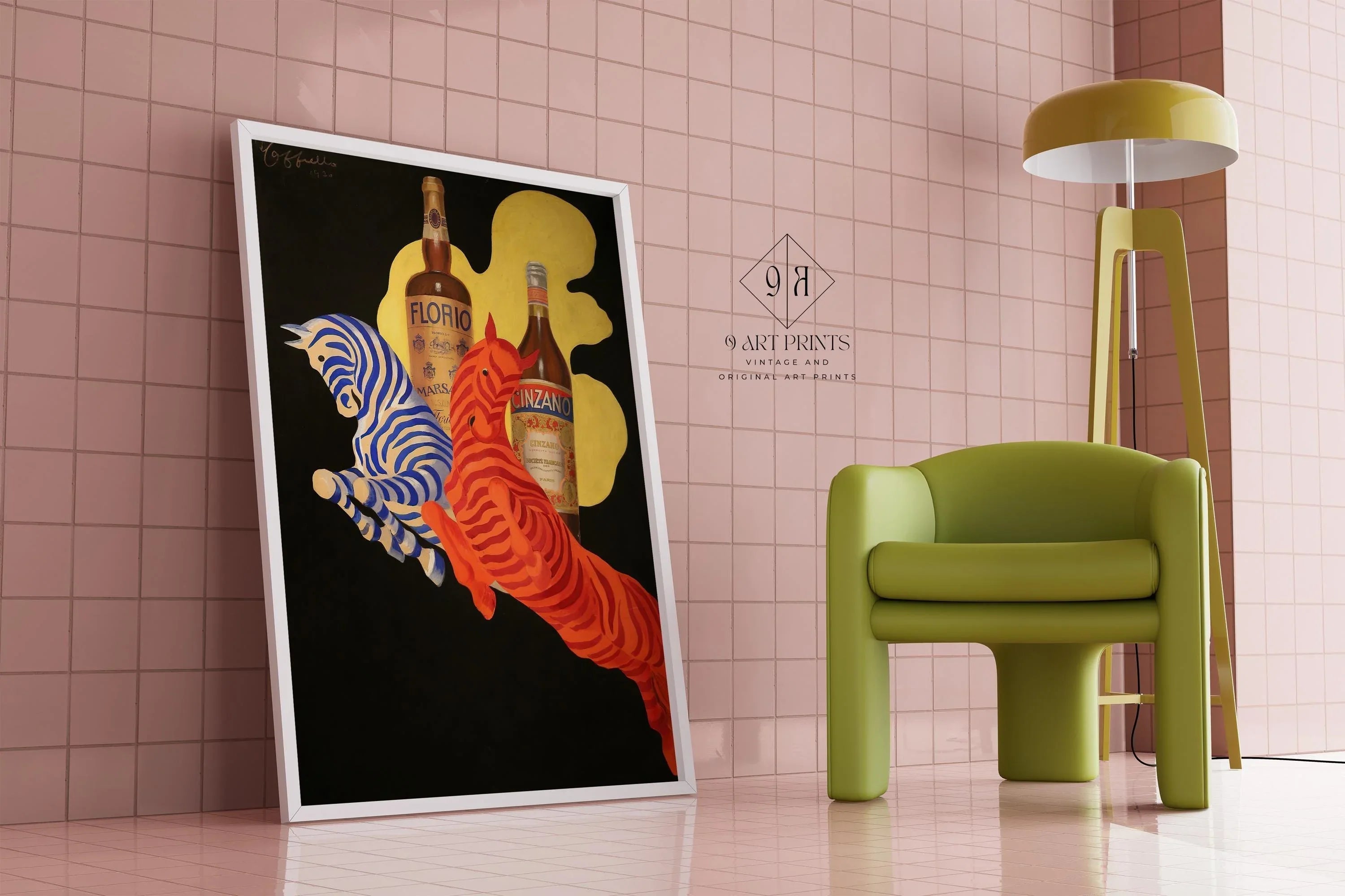 Leonetto Cappiello - Florio Cinzano Art Deco Zebra Print - 9ArtPrints
