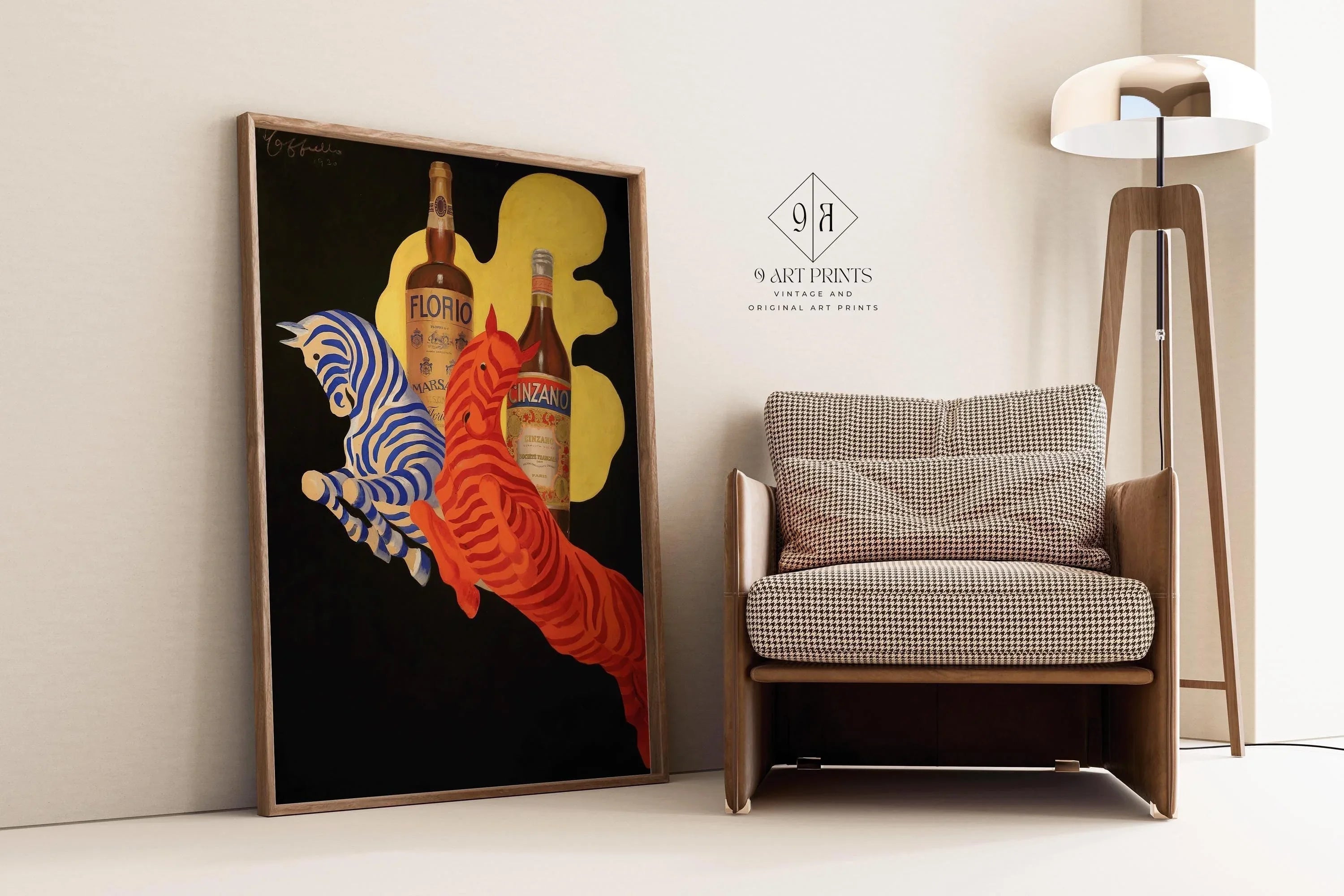 Leonetto Cappiello - Florio Cinzano Art Deco Zebra Print - 9ArtPrints