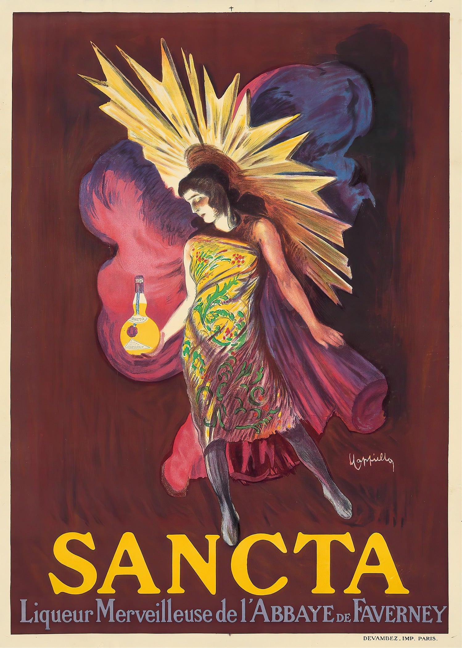 Leonetto Cappiello — Sancta Liquor | Art Nouveau Poster Print - 9ArtPrints