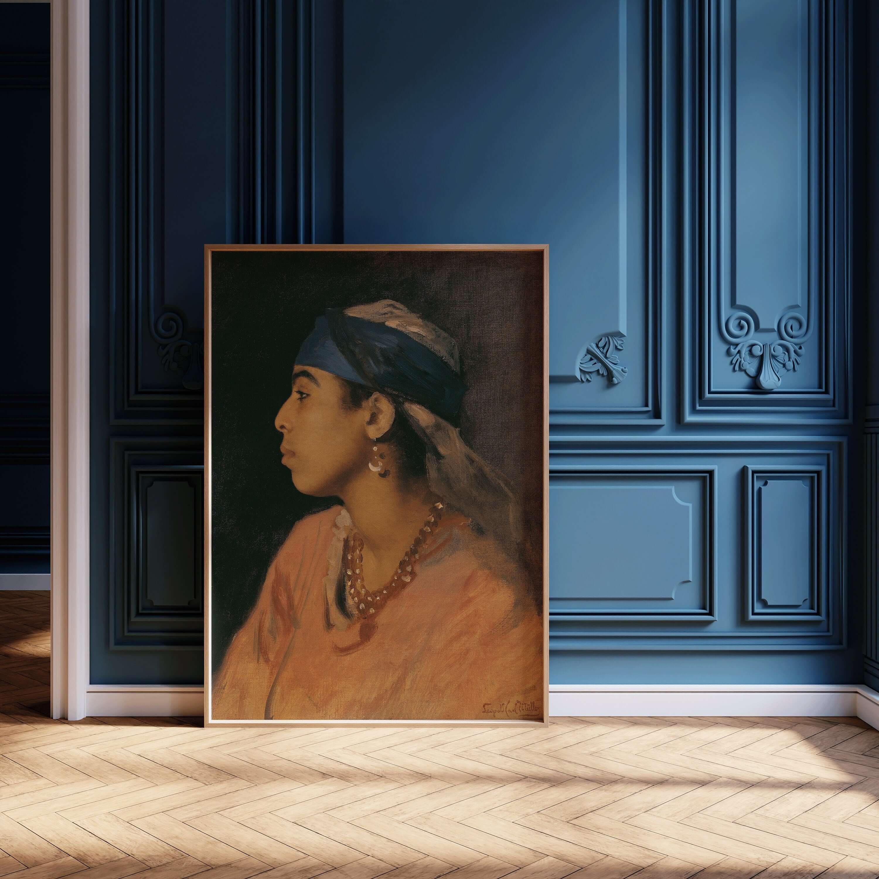 Leopold Carl Müller - The Egyptian Singer | Famous Orientalist Art (available framed or unframed) - 9ArtPrints