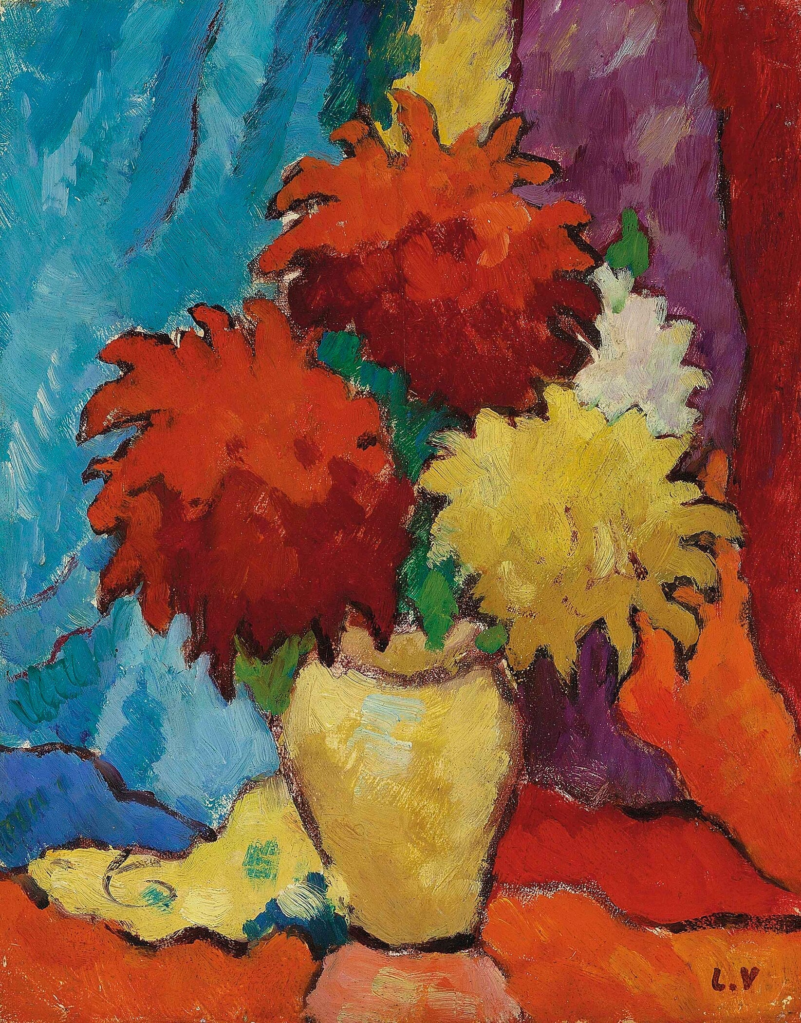 Louis Valtat — Dahlias | Fauvist Still Life Print - 9ArtPrints