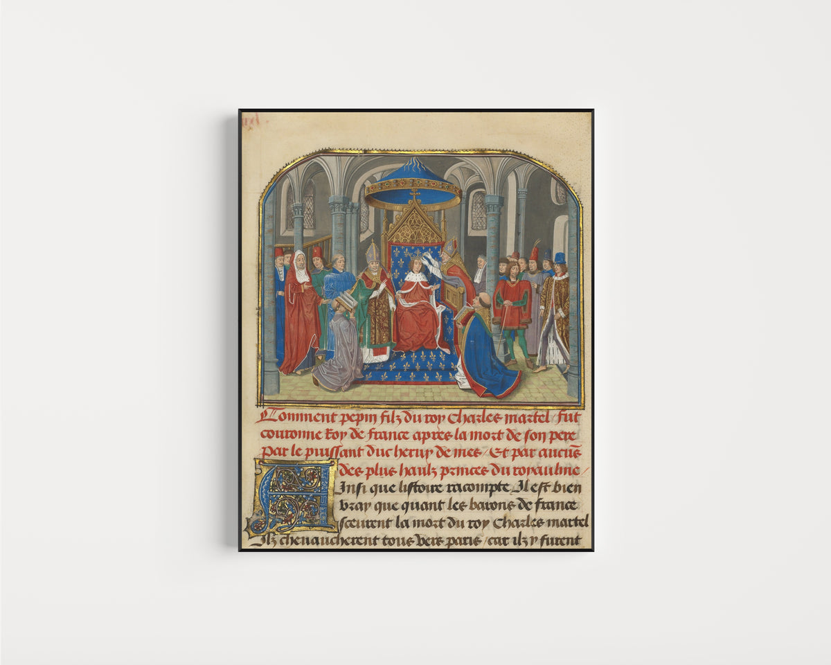 Loyset Liédet and Pol Fruit — The Coronation of Pepin | Illuminated Manuscript Print