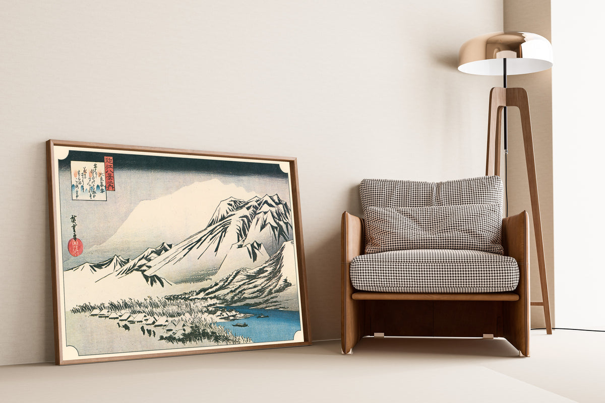 Utagawa Hiroshige — Evening Snow at Hira | Japanese Woodblock Print (Ukiyo-e)