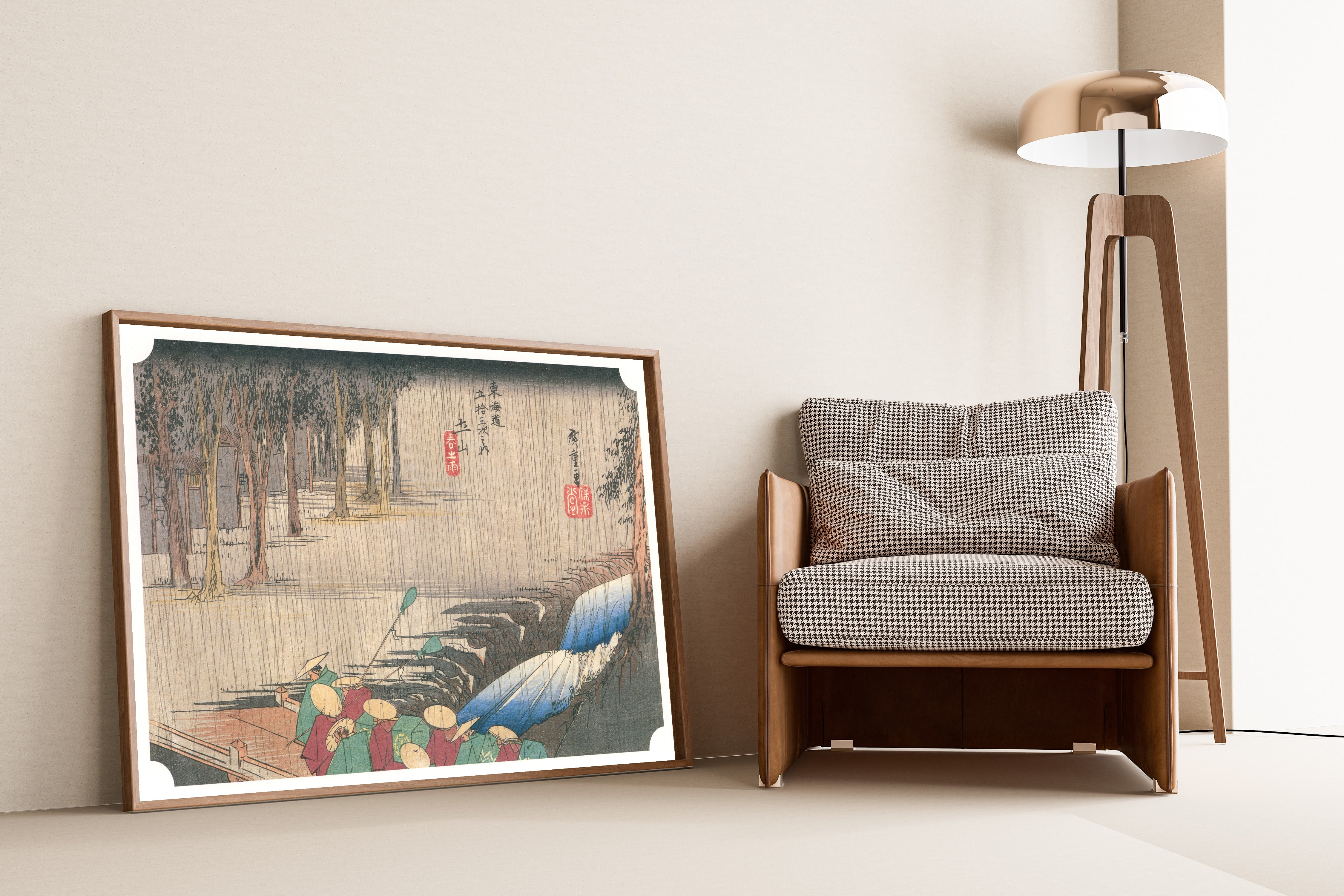 Utagawa Hiroshige — Tsuchiyama, Spring Rain | Japanese Woodblock Print (Ukiyo-e)