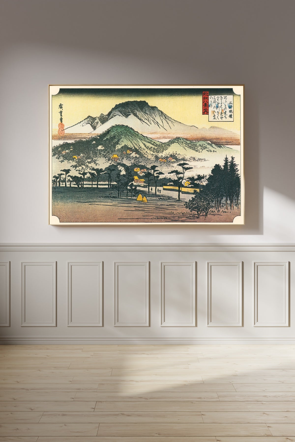 Utagawa Hiroshige — Evening Bell at Mii Temple | Japanese Woodblock Print (Ukiyo-e)