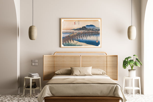 Utagawa Hiroshige — Okazaki, Yahagi Bridge | Japanese Woodblock Print (Ukiyo-e)