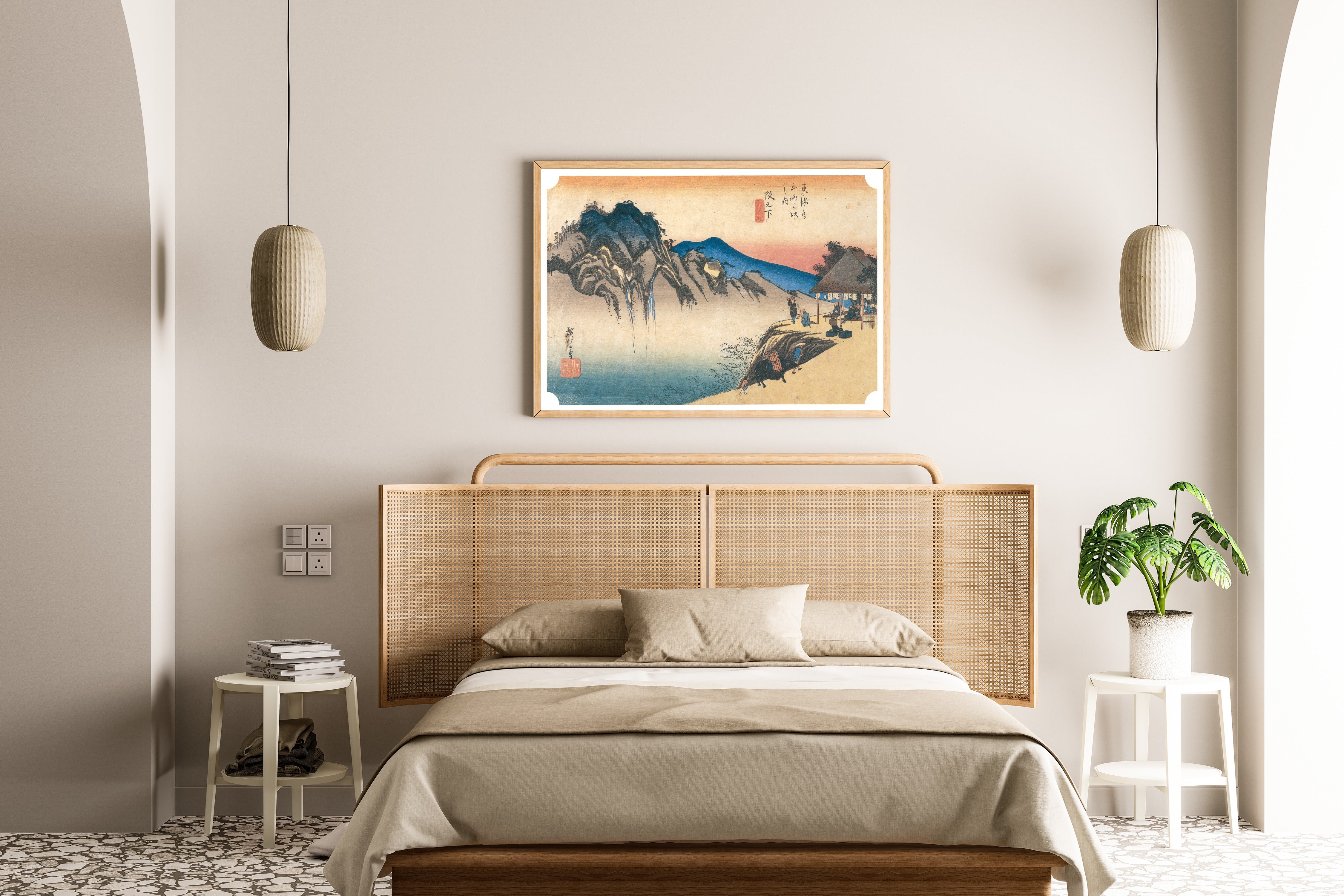 Utagawa Hiroshige — Sakanoshita, Fudesute Mountain | Japanese Woodblock Print (Ukiyo-e)