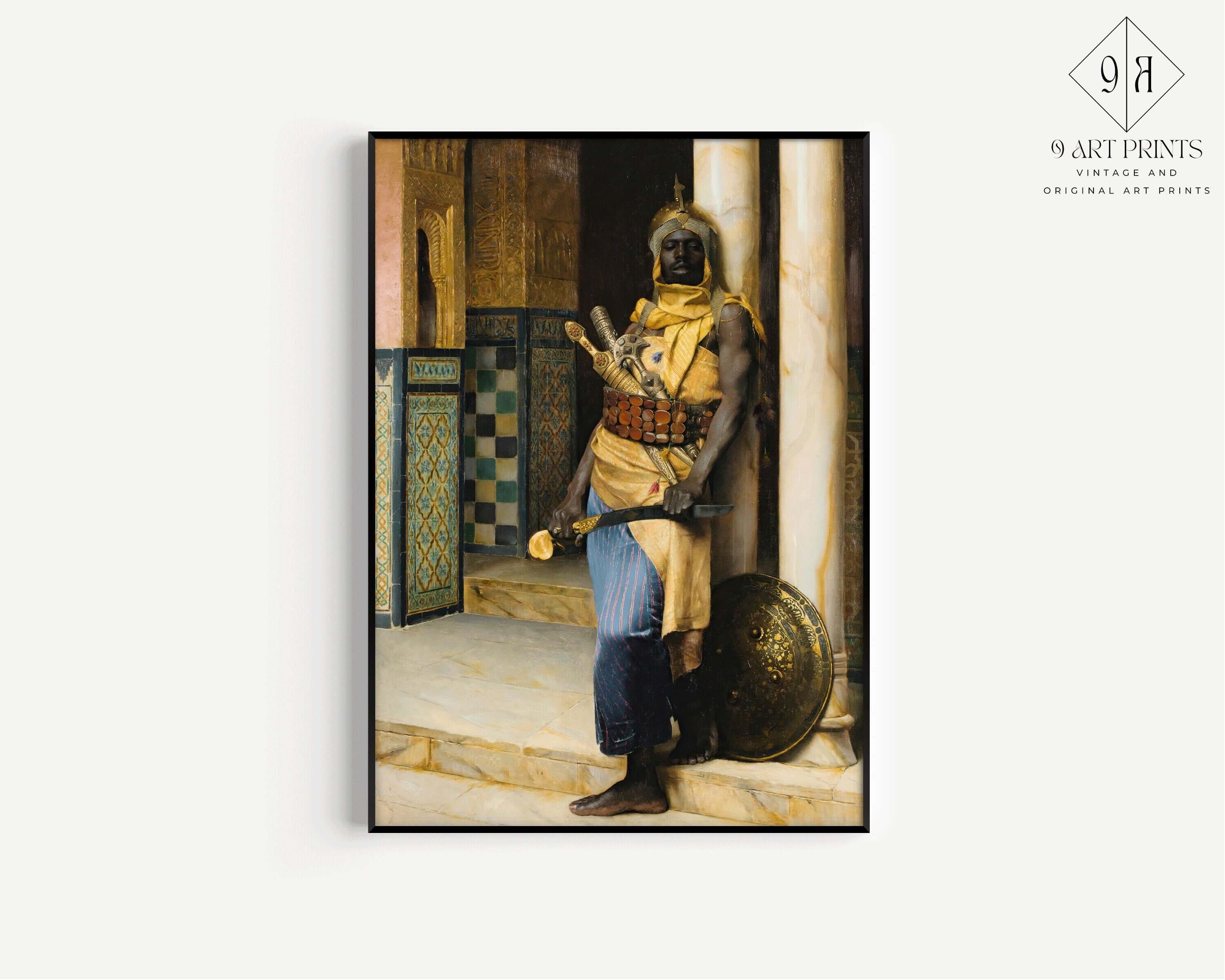 Ludwig Deutsch - Guarding the Palace | Orientalist Art (available framed or unframed) - 9ArtPrints