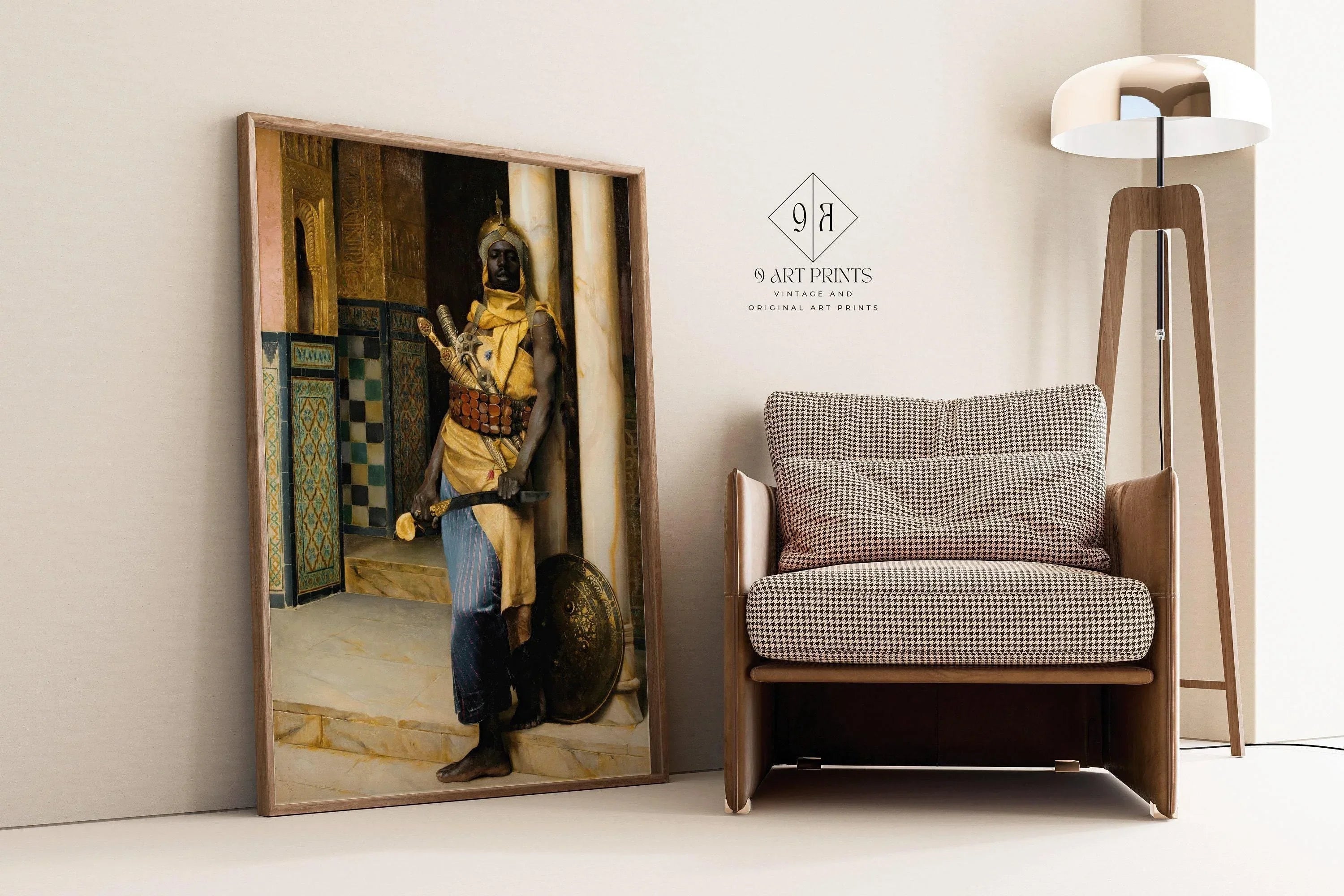 Ludwig Deutsch - Guarding the Palace | Orientalist Art (available handframed or unframed) - 9ArtPrints