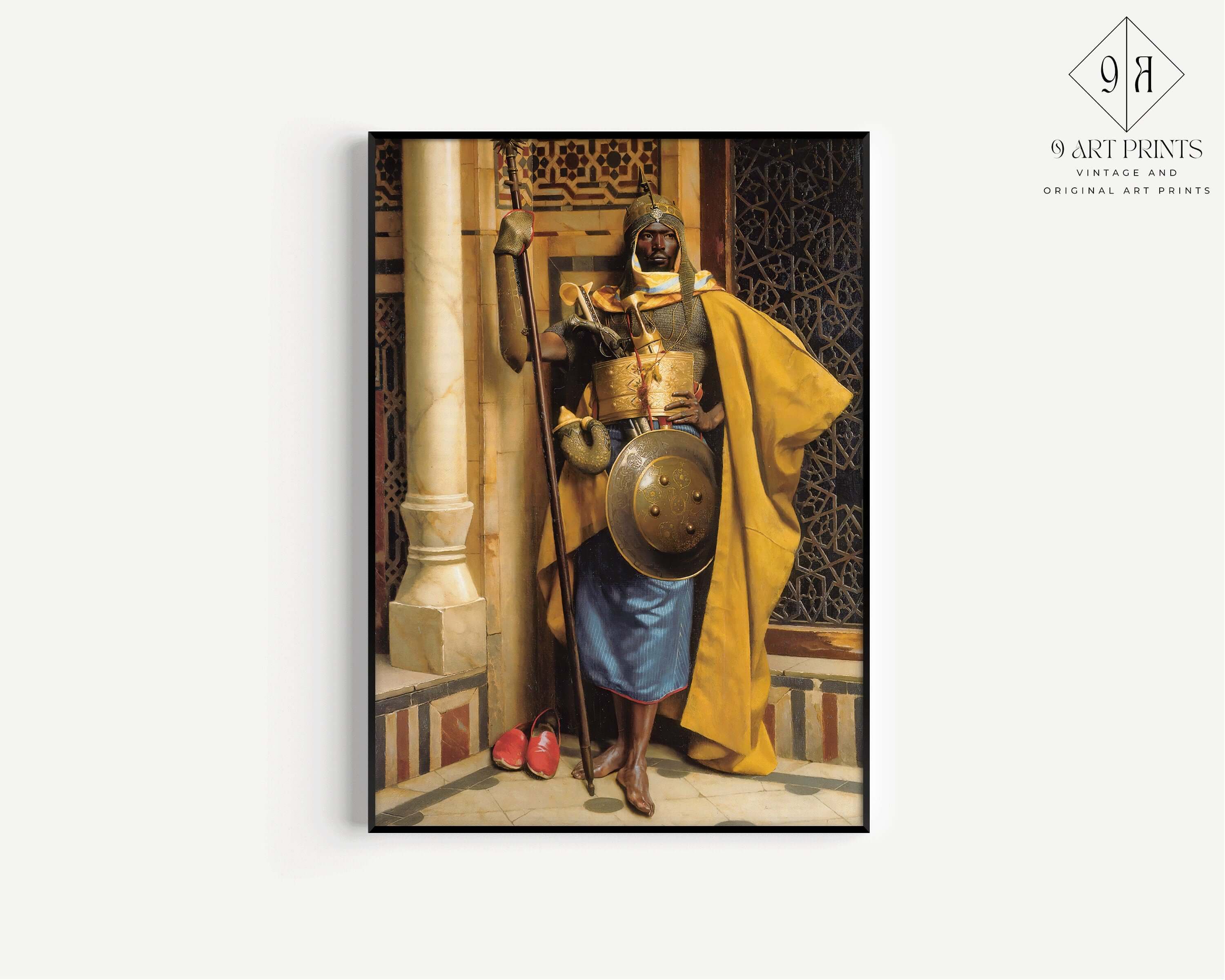 Ludwig Deutsch - The Moorish Guard | Orientalist Art (available framed or unframed) - 9ArtPrints