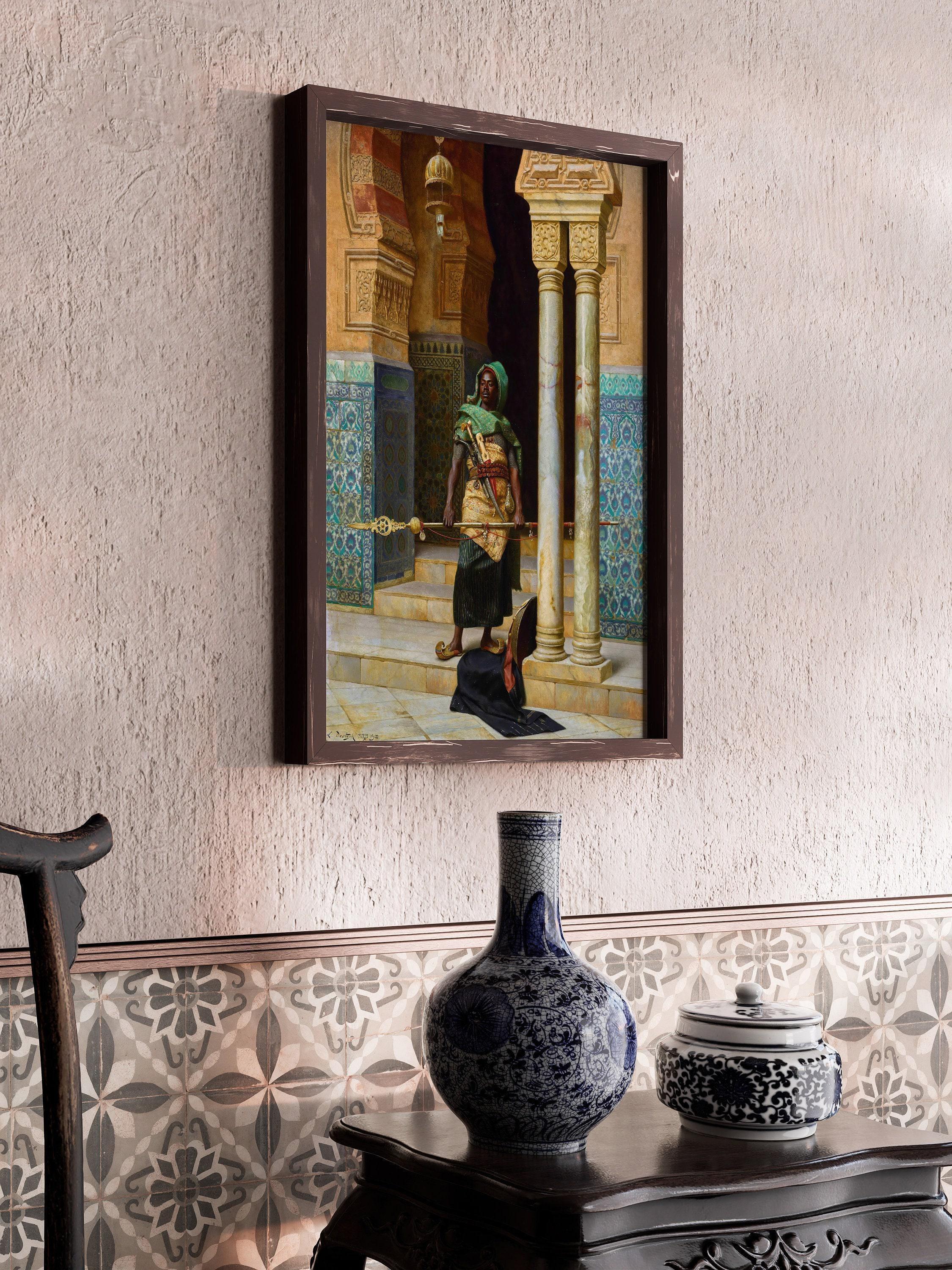 Ludwig Deutsch - The Nubian Guard | Orientalist Fine Art (available handframed or unframed) - 9ArtPrints