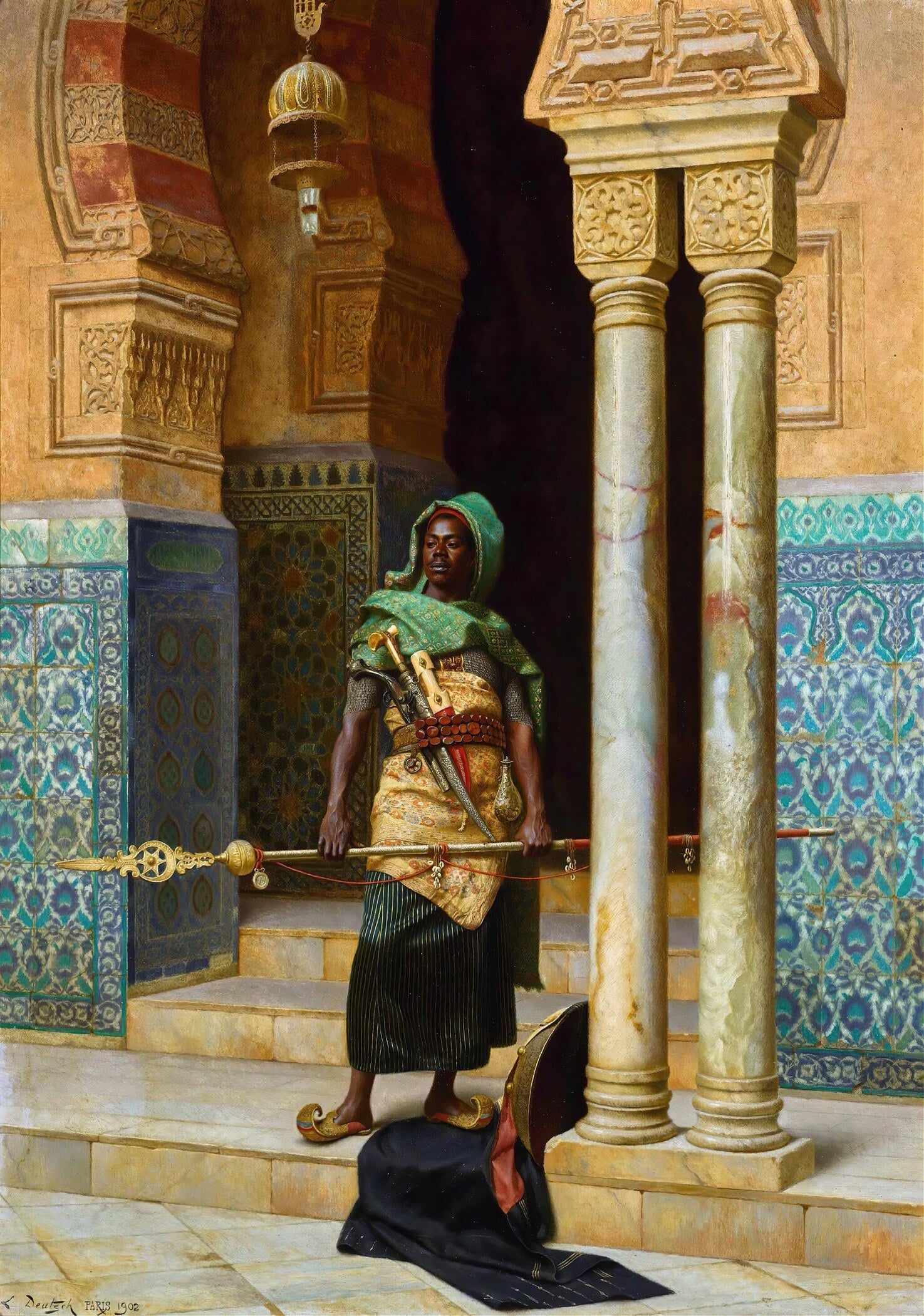 Ludwig Deutsch — The Nubian Guard | Orientalist Fine Art Print - 9ArtPrints