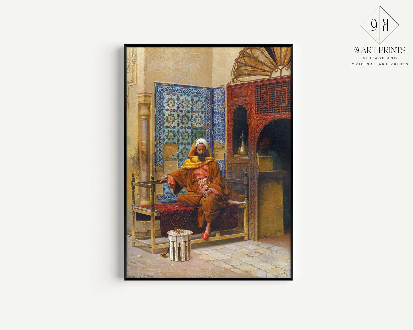 Ludwig Deutsch - The Smoker | Orientalist Art (available framed or unframed) - 9ArtPrints