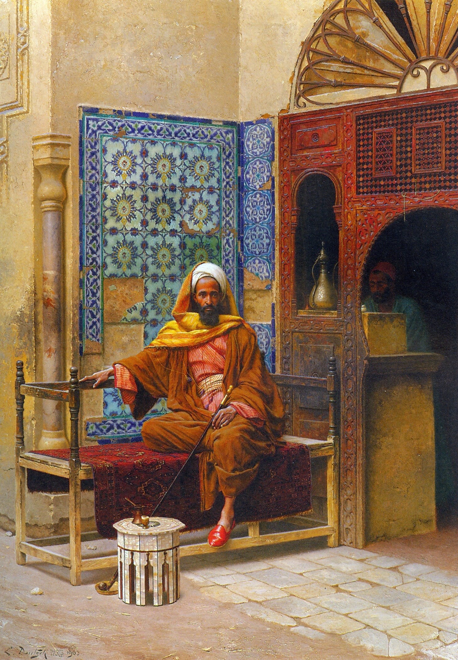 Ludwig Deutsch — The Smoker | Orientalist Fine Art Print - 9ArtPrints