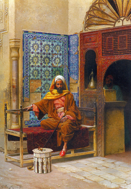 Ludwig Deutsch — The Smoker | Orientalist Fine Art Print - 9ArtPrints