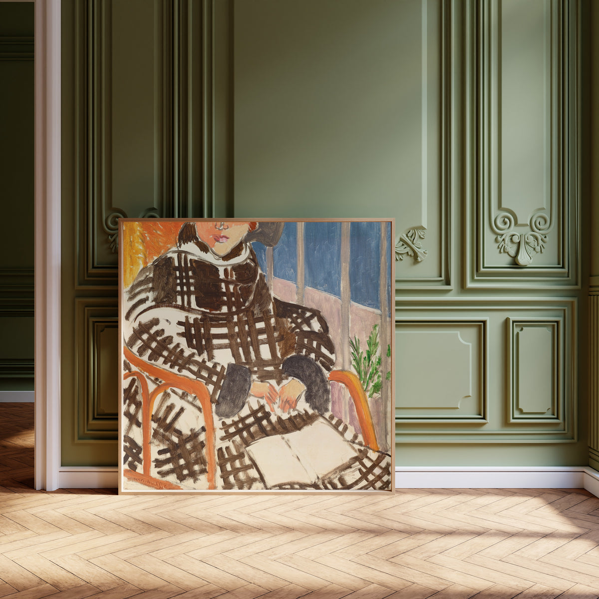 Henri Matisse — Mademoiselle Matisse in a Scottish Coat | Fine Art Print