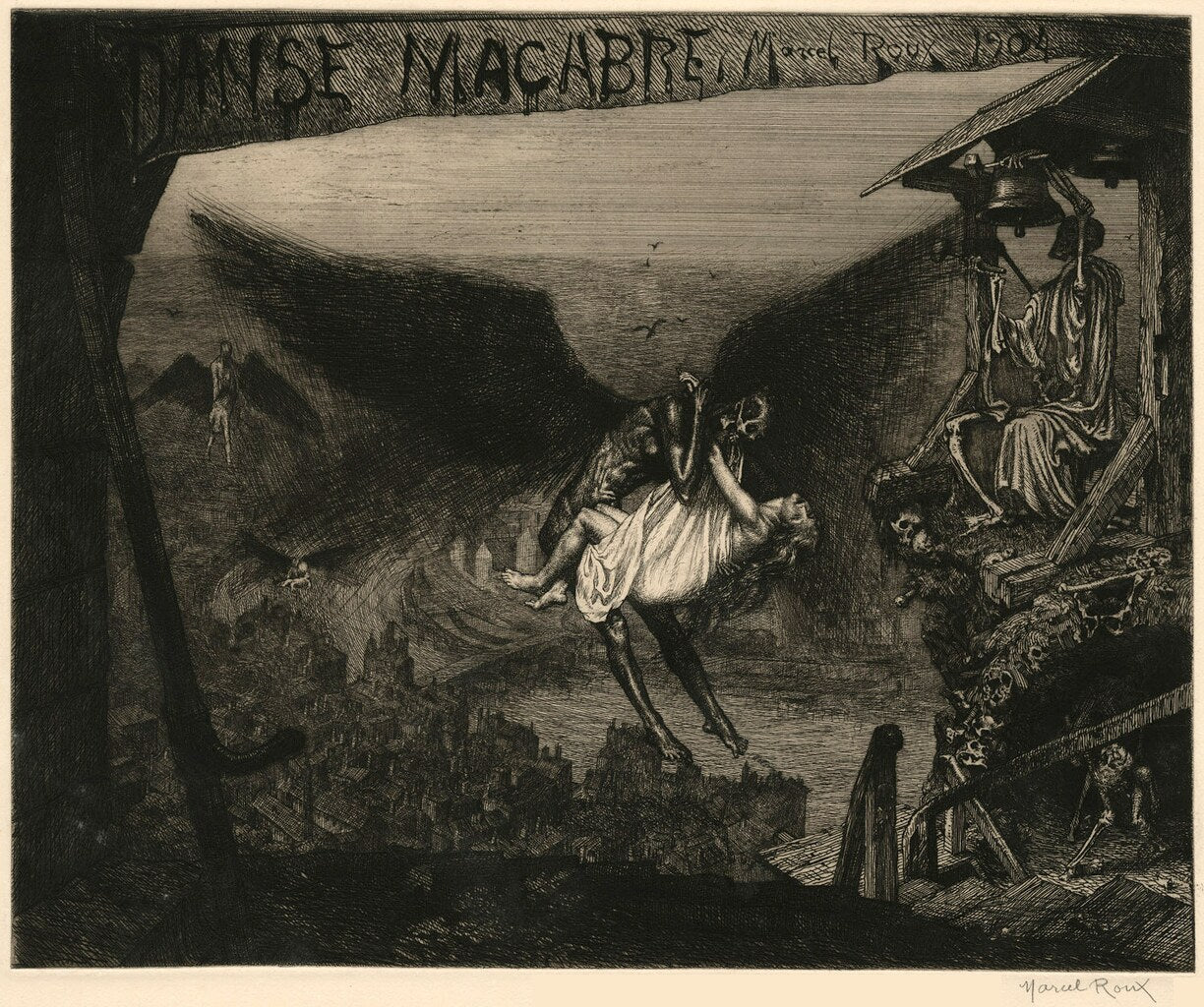 Marcel Roux — Danse Macabre | Symbolist Fine Art Print - 9ArtPrints