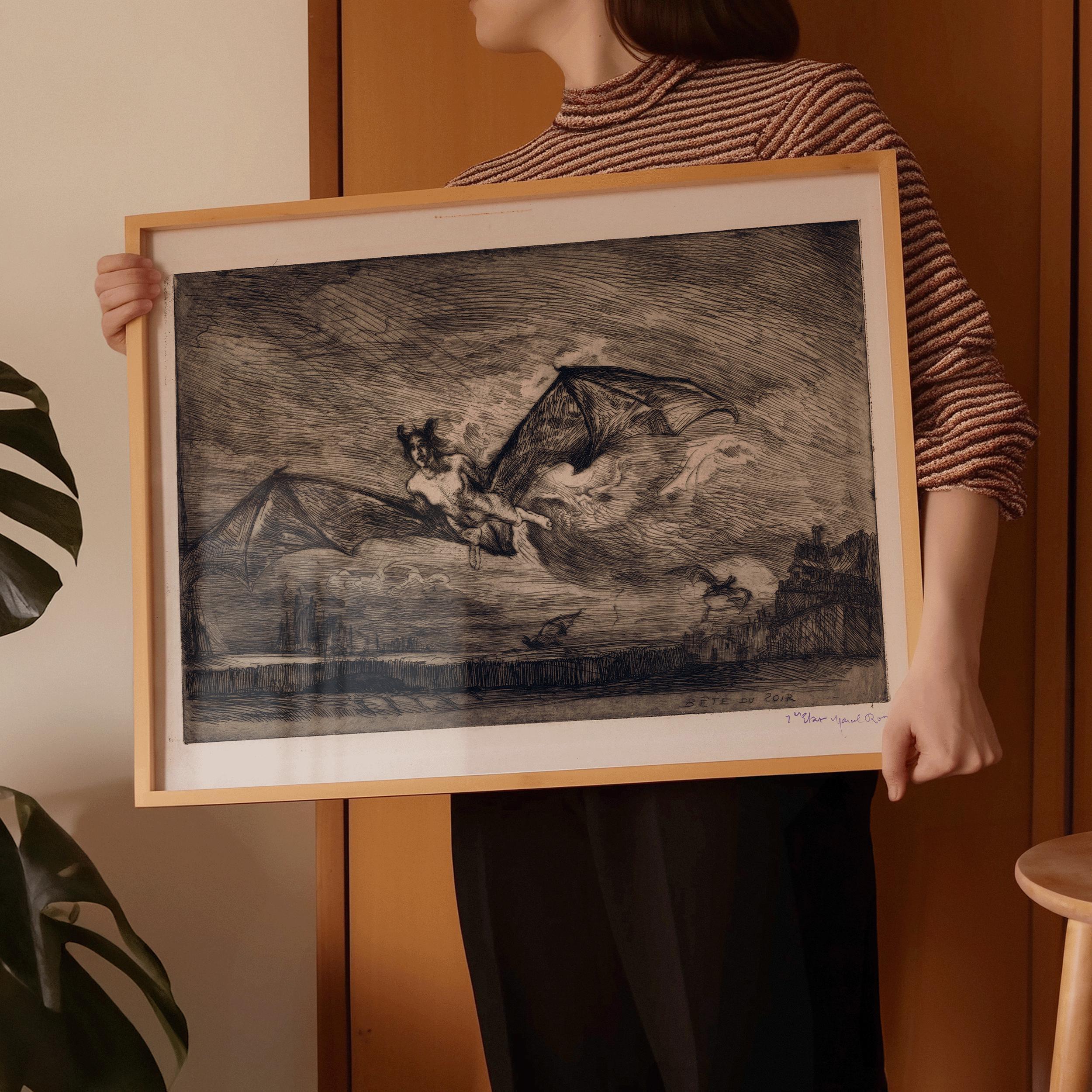 Marcel Roux - The Nightbeast Art Print: Vintage Occult Symbolism - 9ArtPrints