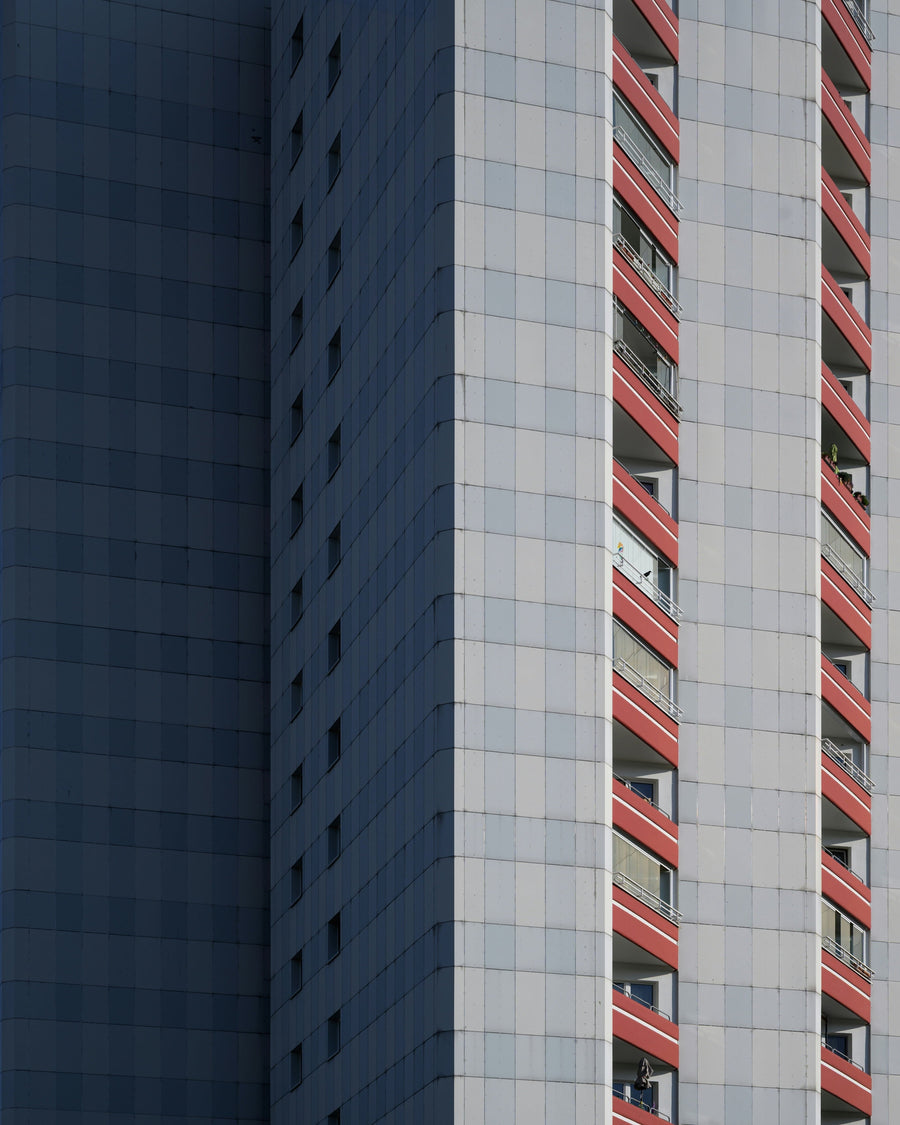Marcus Lenk — Light and Shadow III | Fine Art Photography Print shown to scale on a wall above a sofa