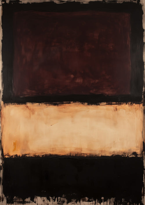 Mark Rothko (Style) — Colour Field: Beige, Brown, Black | Fine Art Print - 9ArtPrints