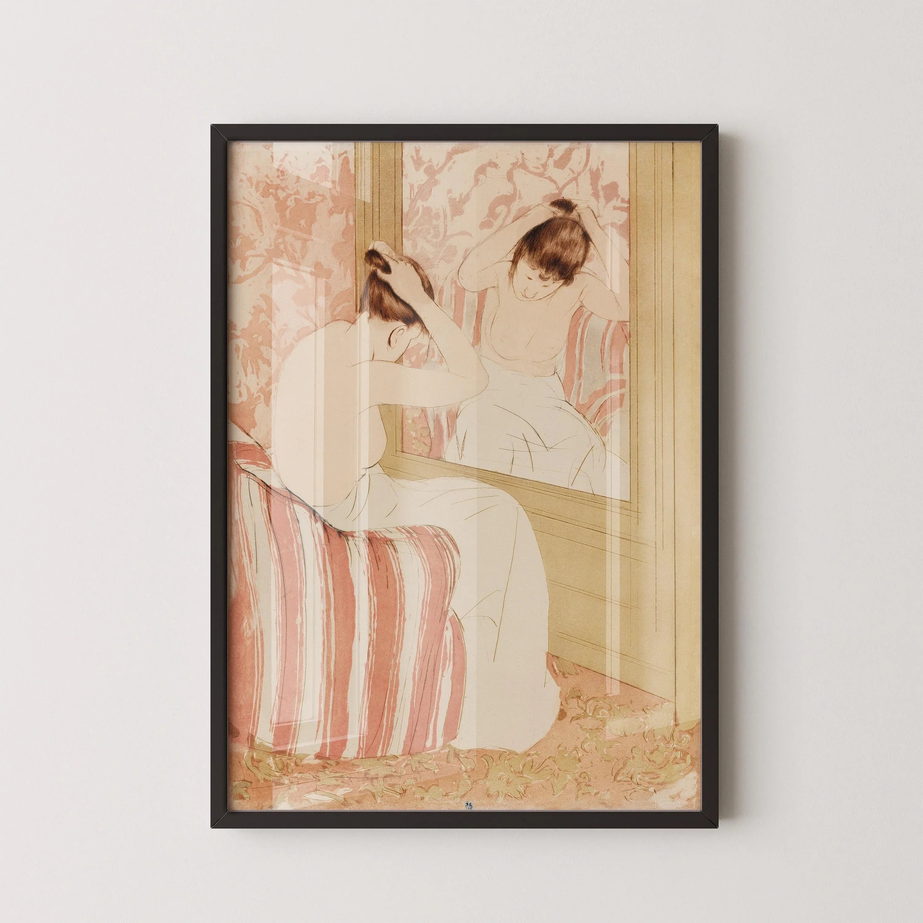 Mary Cassatt - La Coiffure | Famous Impressionist Art (available handframed or unframed) - 9ArtPrints