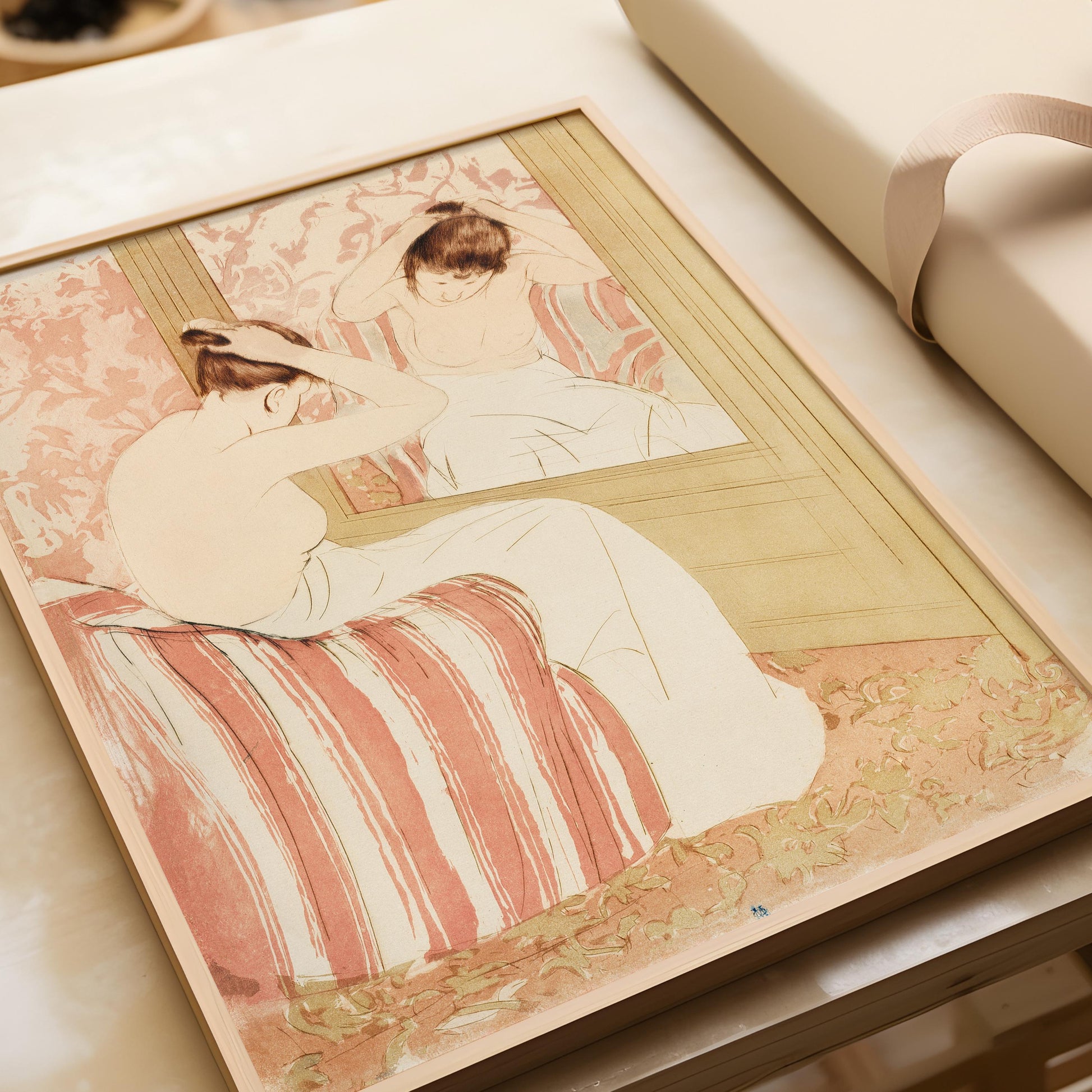 Mary Cassatt - La Coiffure | Famous Impressionist Art (available handframed or unframed) - 9ArtPrints