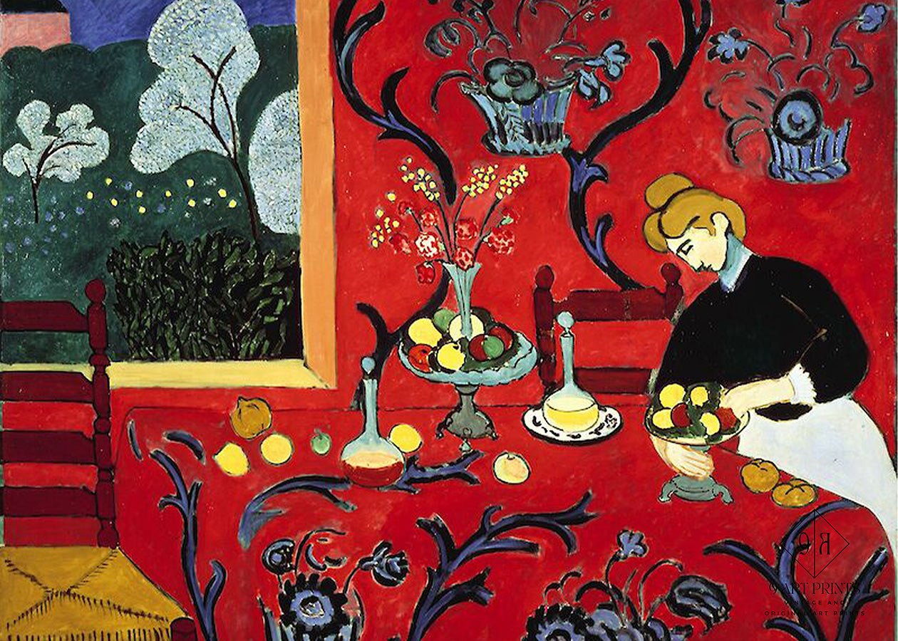 Matisse 'The Dessert: Harmony in Red' Fine Art Print - 9ArtPrints