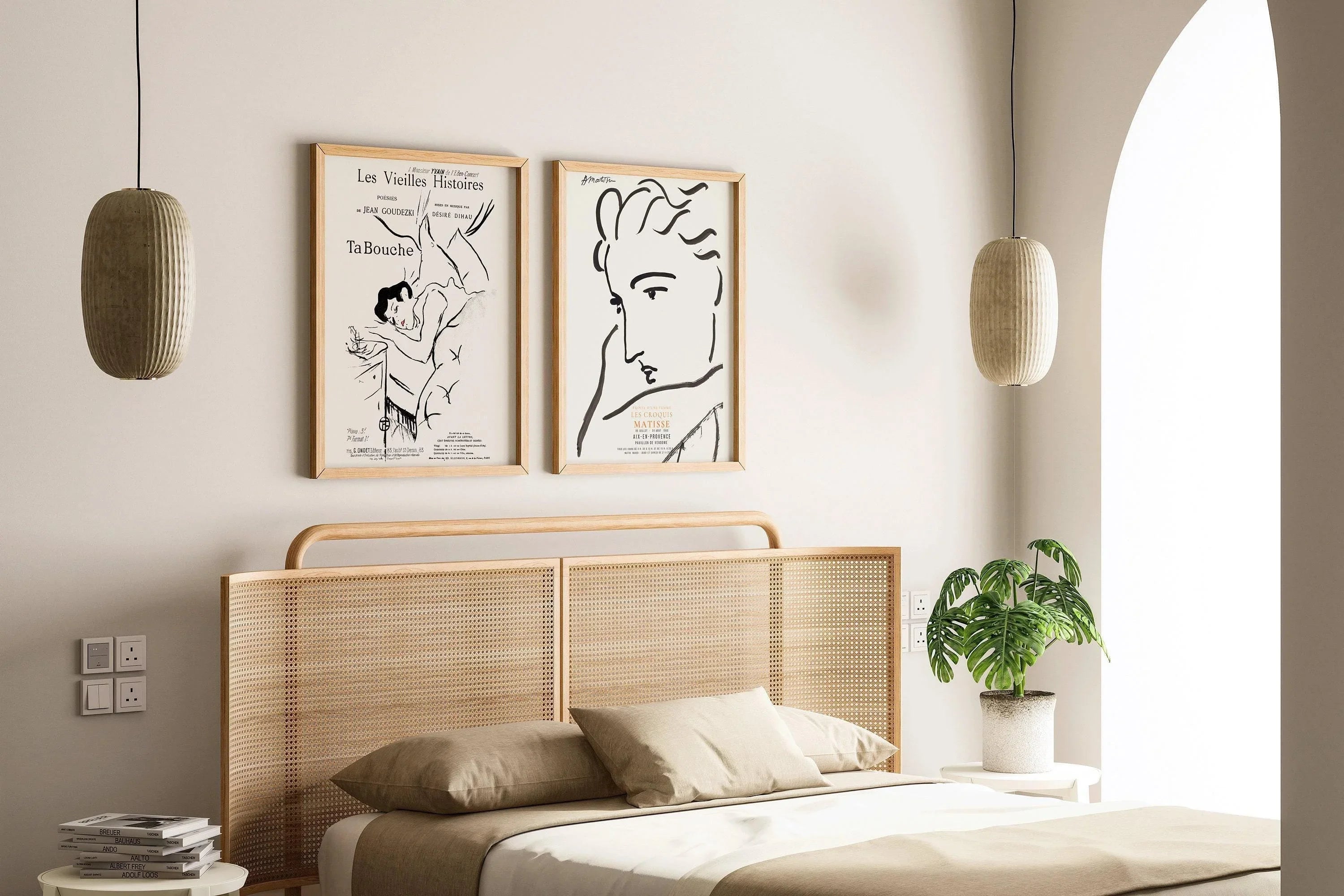 Matisse & Toulouse - Lautrec Art Prints: Neutral Gallery Wall Set - 9ArtPrints