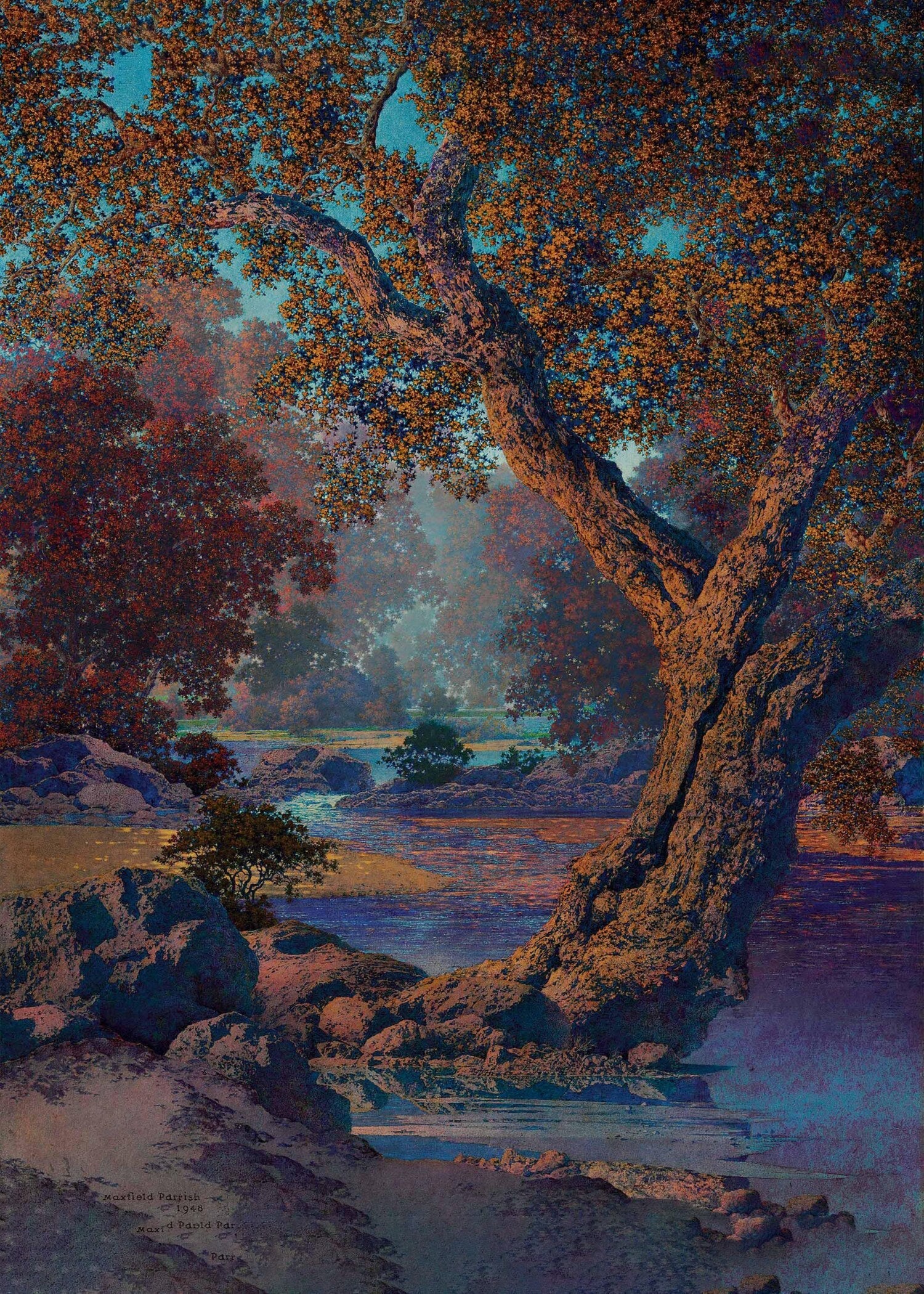 Maxfield Parrish — Autumn Brook | Fine Art Print - 9ArtPrints