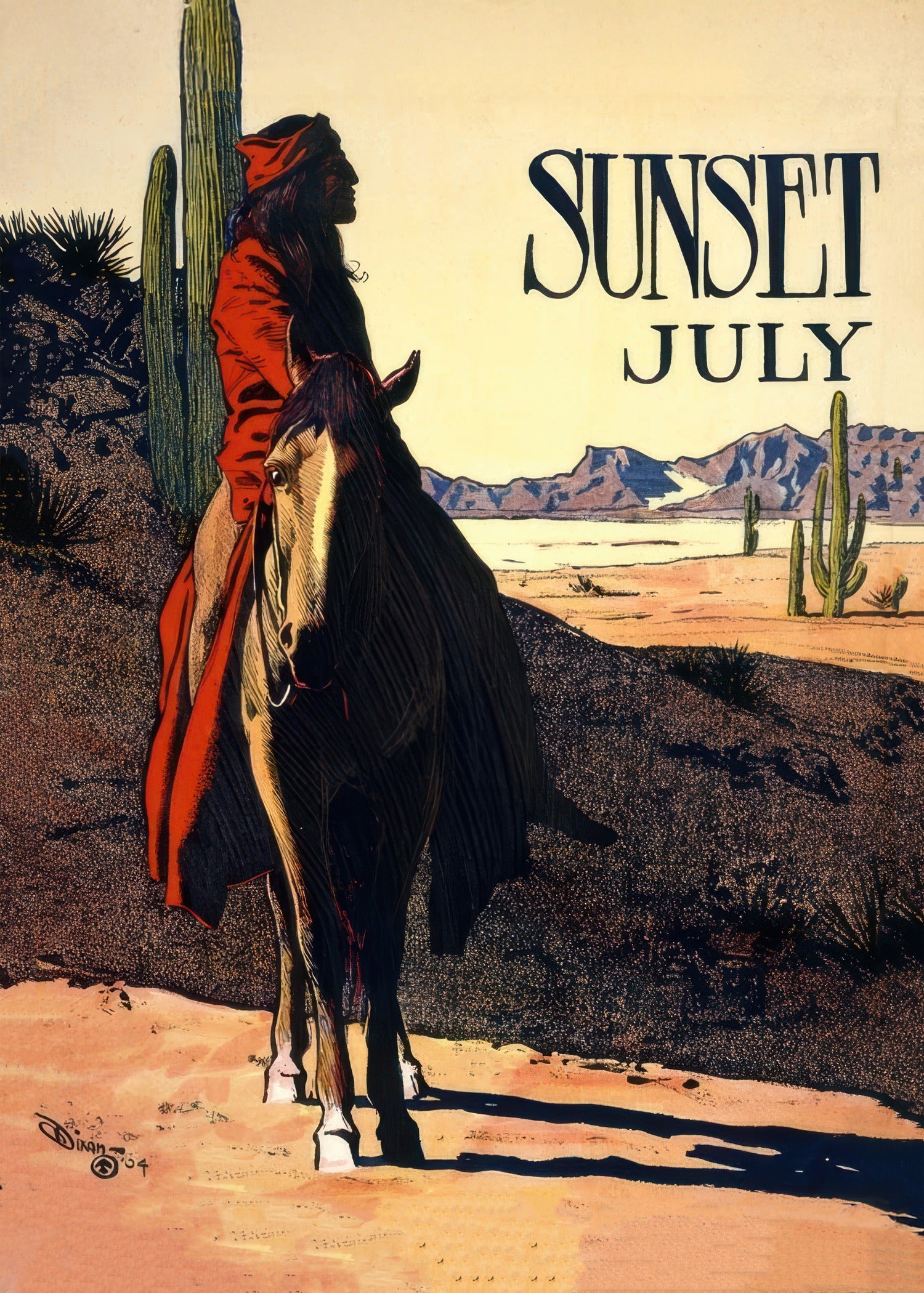 Maynard Dixon — Sunset Magazine (July 1904) | Vintage American West Print - 9ArtPrints