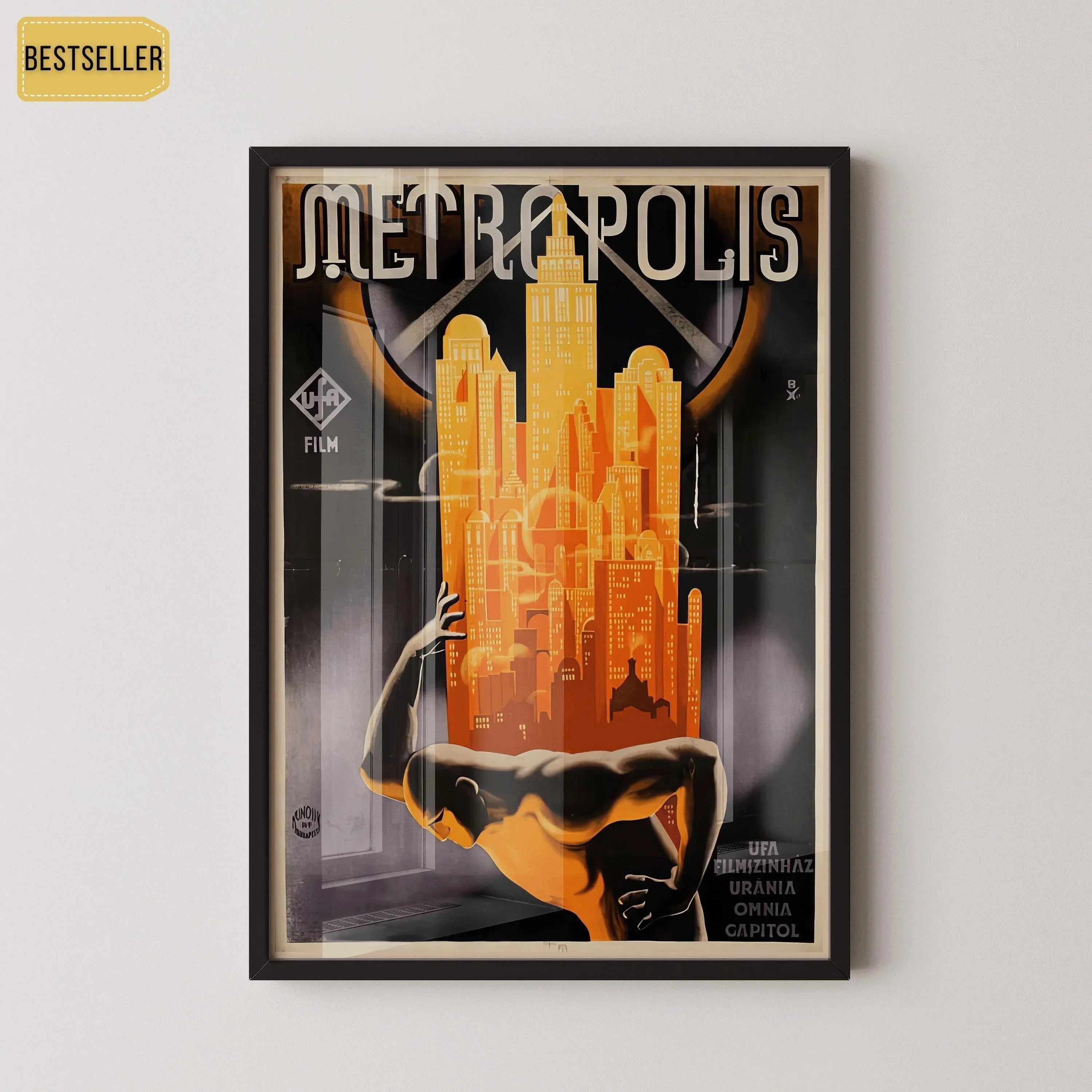 Metropolis (1927) | Vintage Movie Poster (available handframed or unframed) - 9ArtPrints
