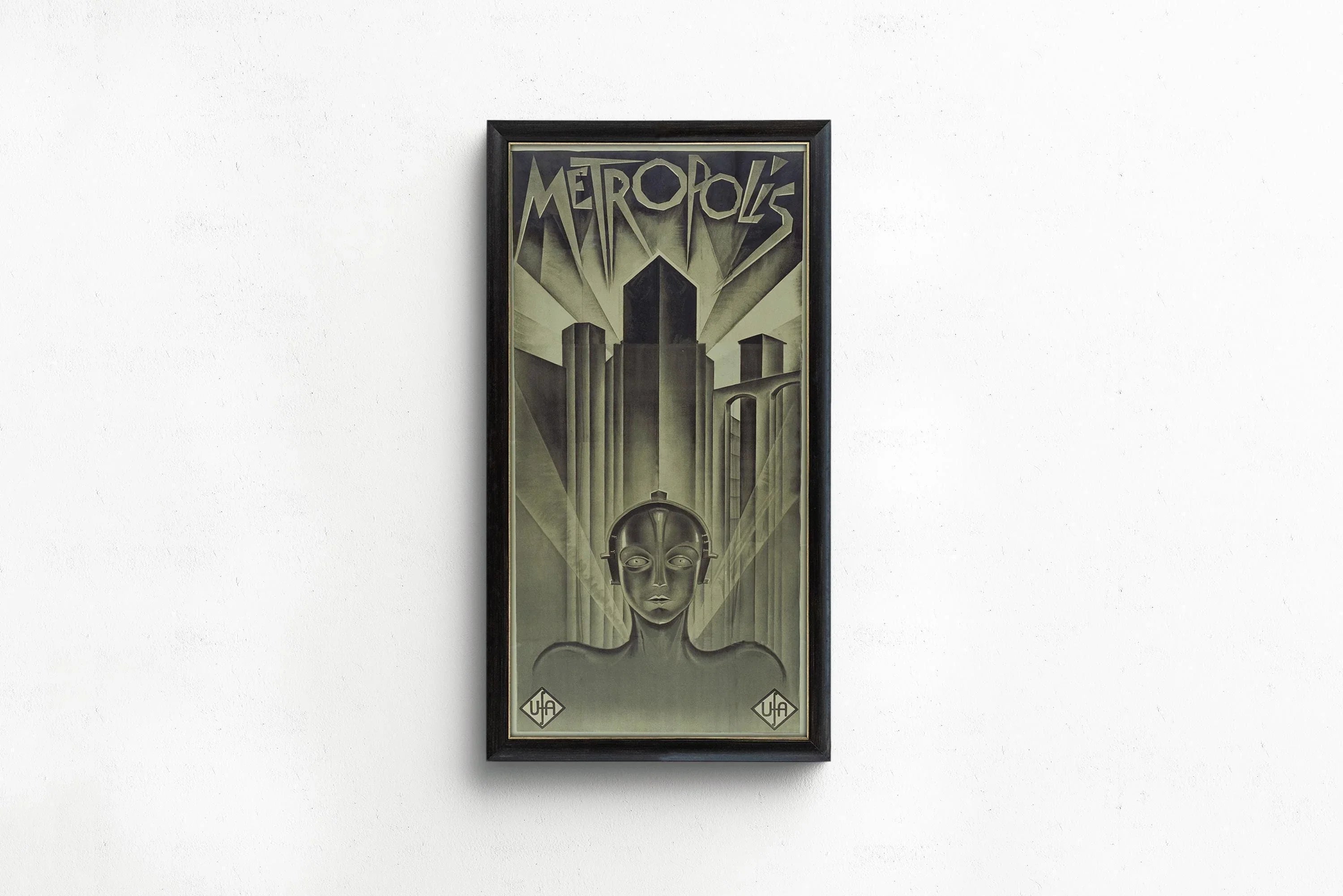 Metropolis Movie Poster: Art Deco Giclee Print, Handframed Option (2x1 - 9ArtPrints