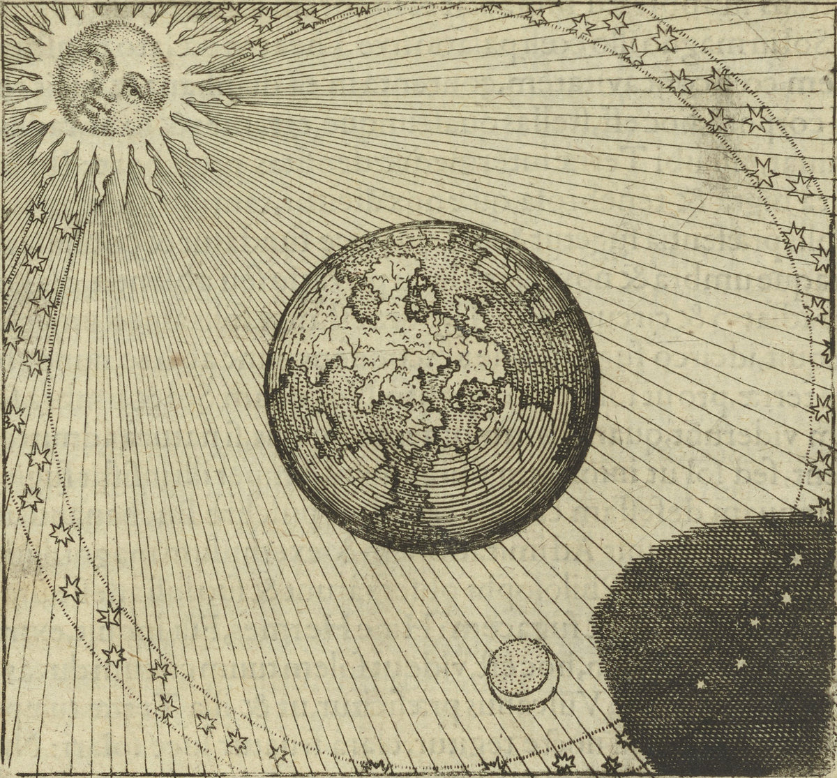 Michael Maier — Atalanta Fugiens, Emblem 45: The Sun and Its Shadow Complete the Work | Alchemical Engraving Print